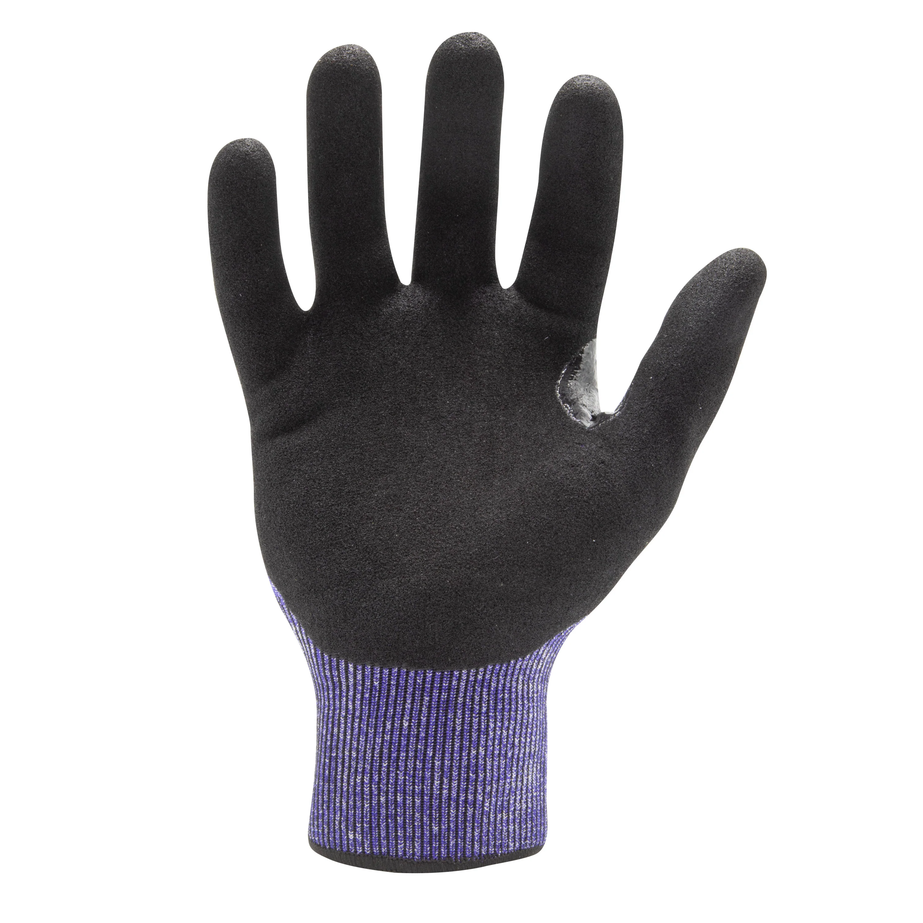 AX360 Seamless Knit Cut 3 Lite Gloves in Blue and Black - Image 4