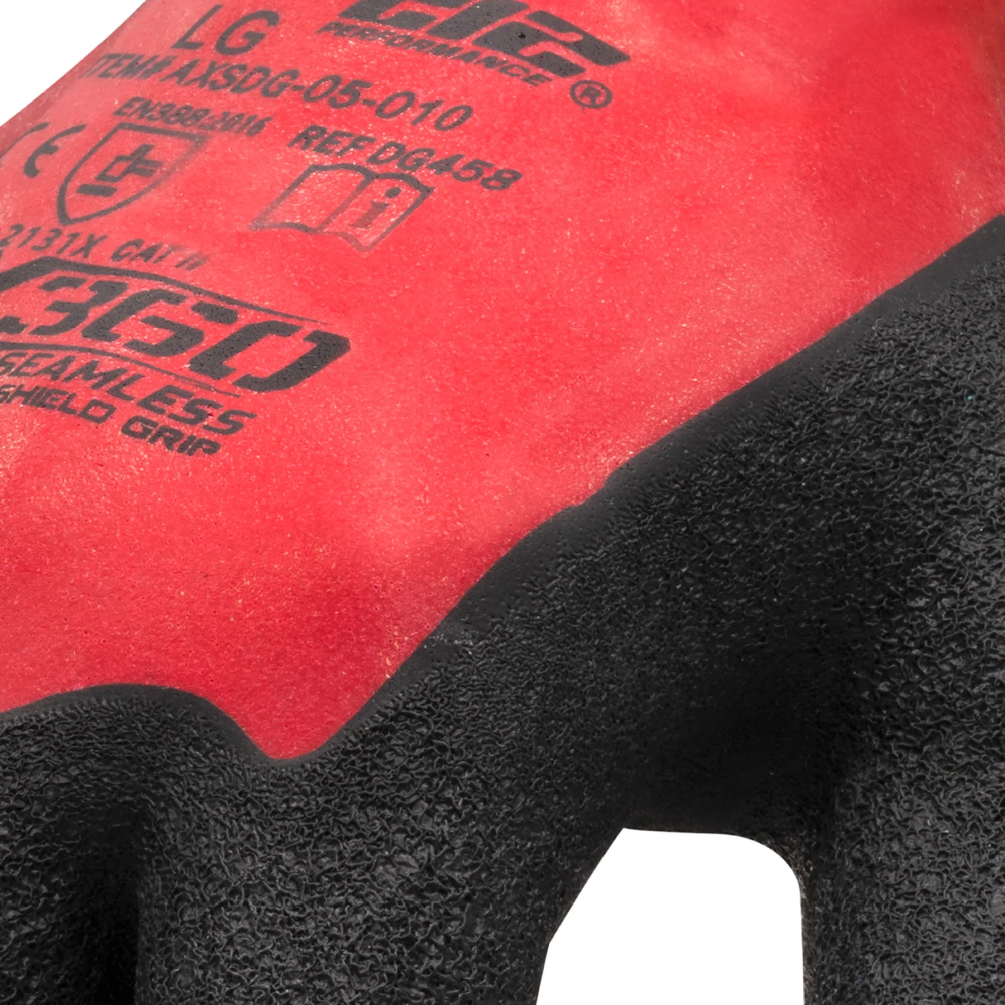 AX360 Shield Grip Latex-dipped Gloves in Black and Red - Image 5