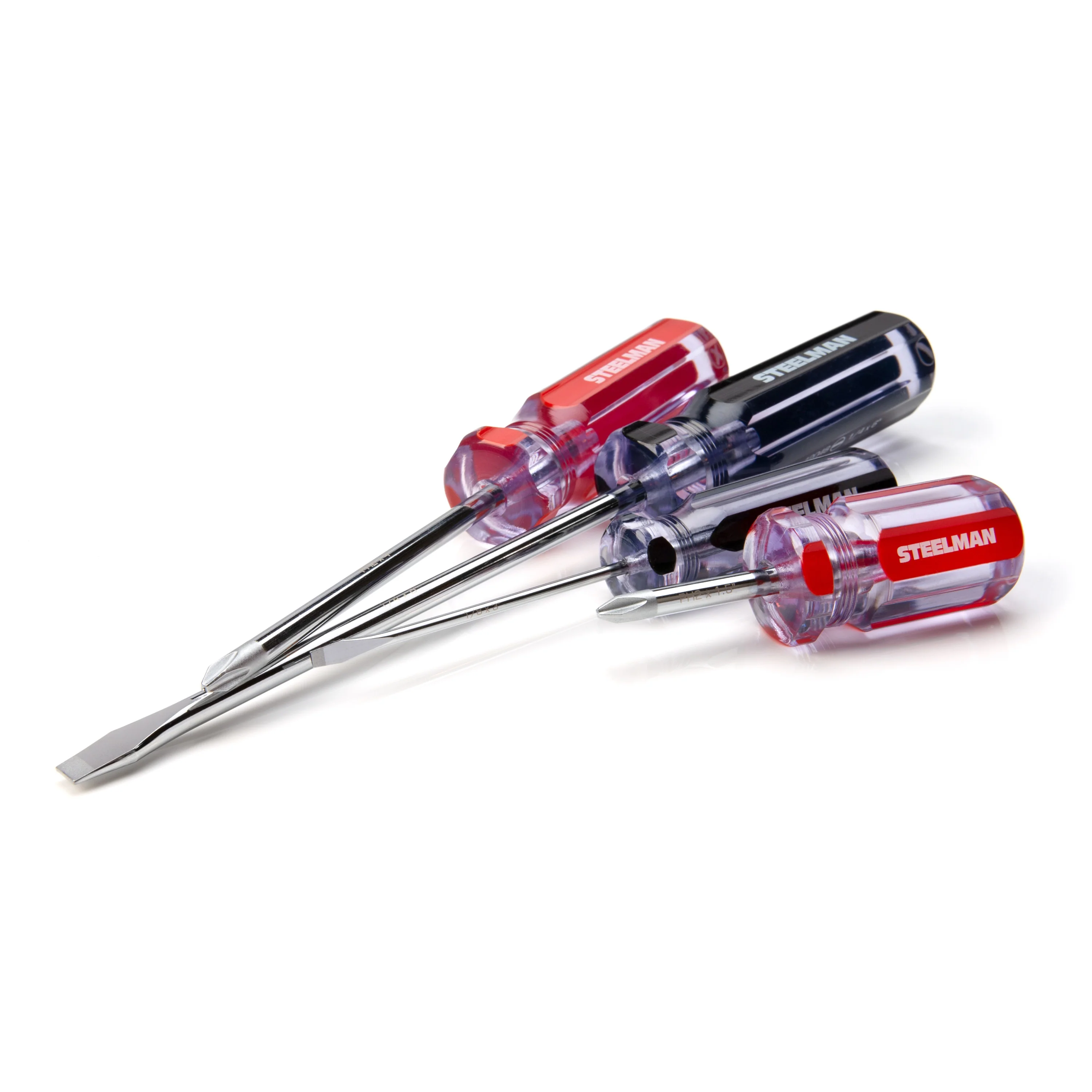 16-Piece Clear Handle Slotted and Phillips Head Screwdriver Set - Image 4