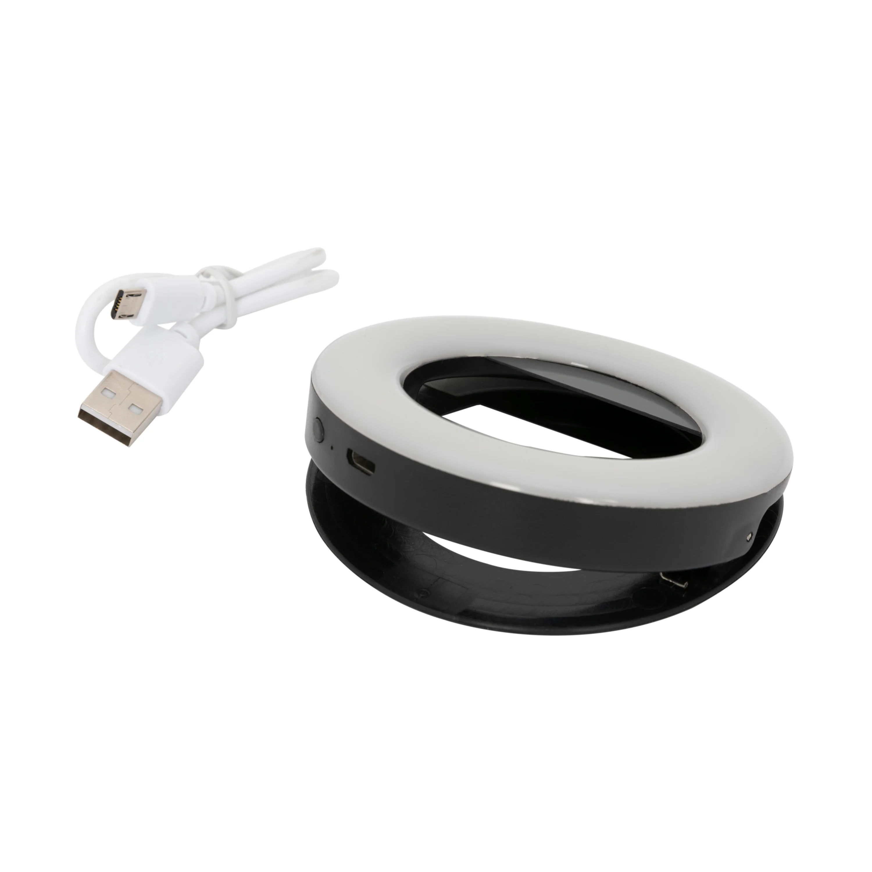Compact 3.5-Inch Diameter Rechargeable 40-LED Triple Light Mode Selfie Ring Light - Image 2