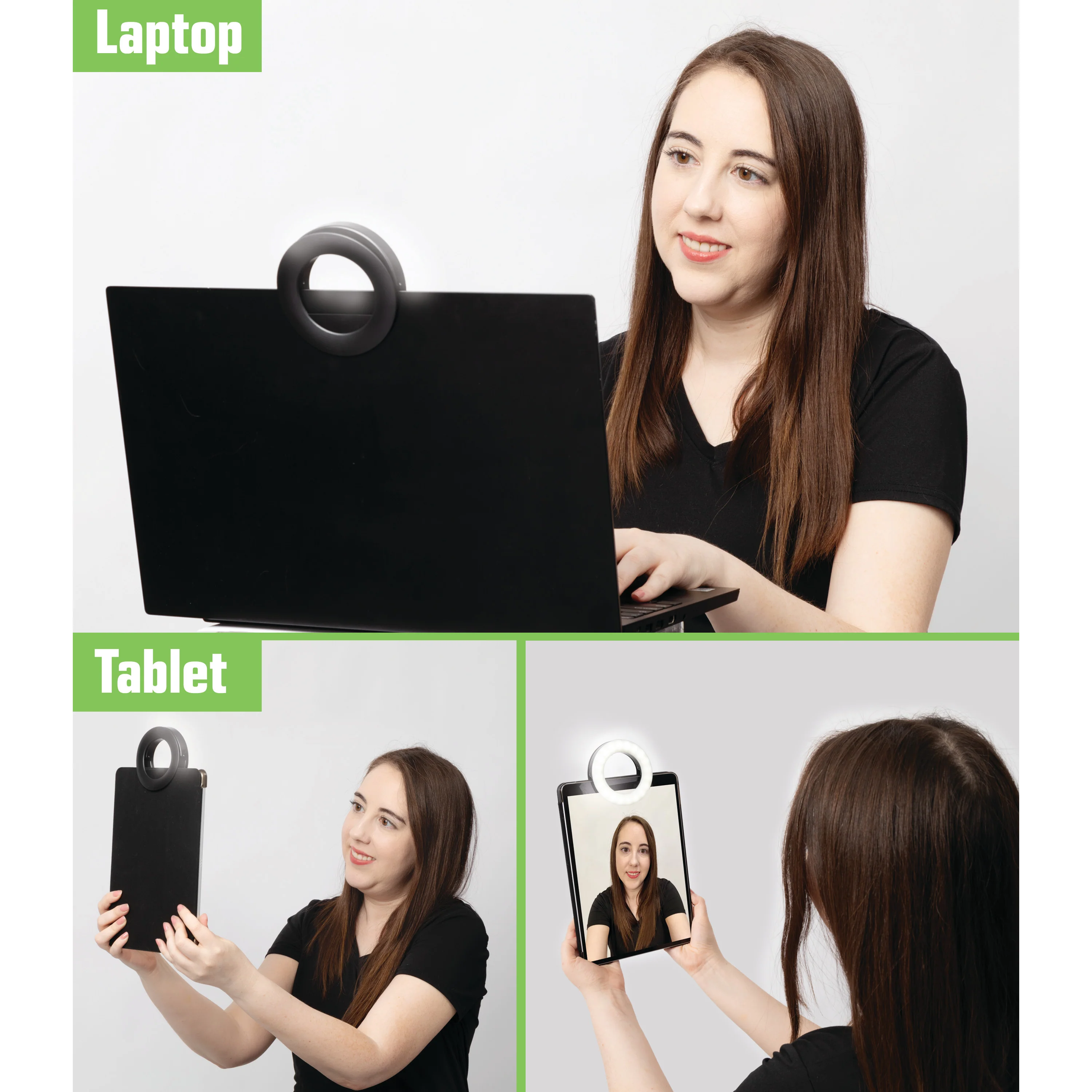 Compact 3.5-Inch Diameter Rechargeable 40-LED Triple Light Mode Selfie Ring Light - Image 7