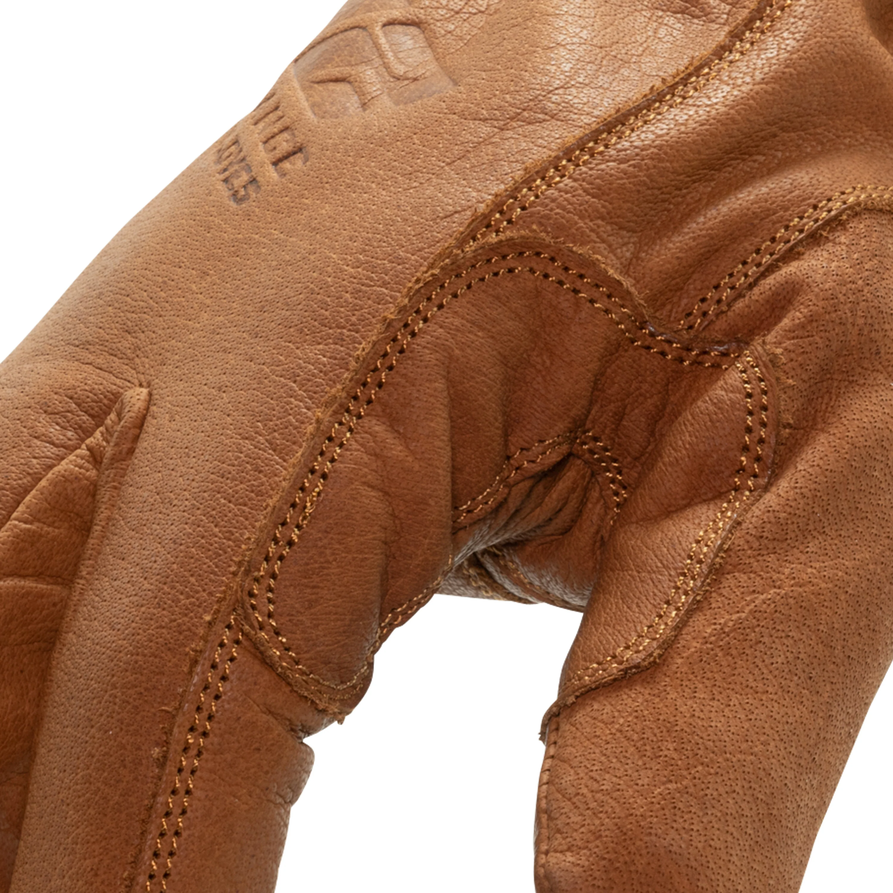 Fleece Lined ANSI A3 Cut Resistant Buffalo Leather Driver Winter Work Glove in Russet Brown - Image 5