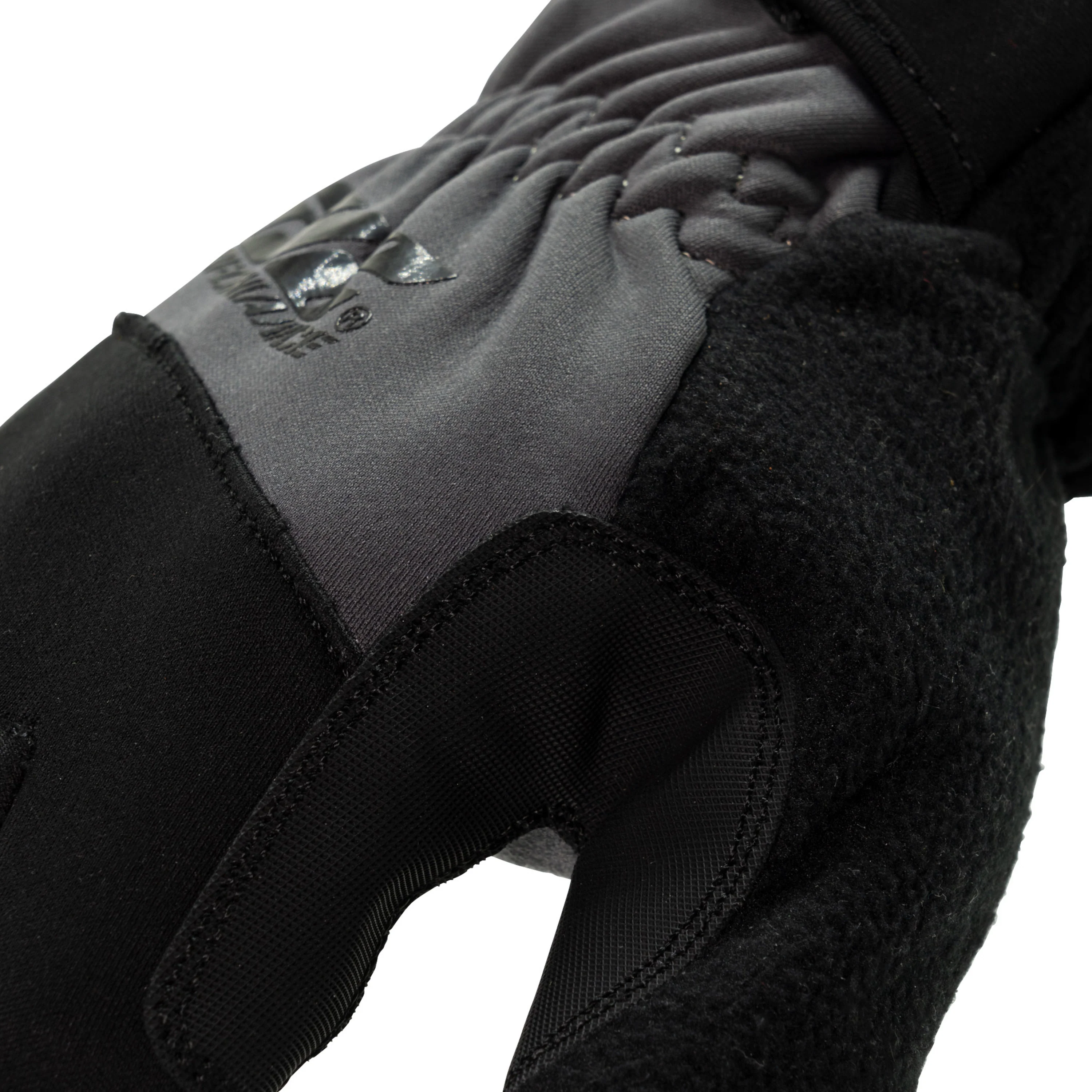 Fleece Lined Tundra Touchscreen Screen Gloves in Black and Gray - Image 5