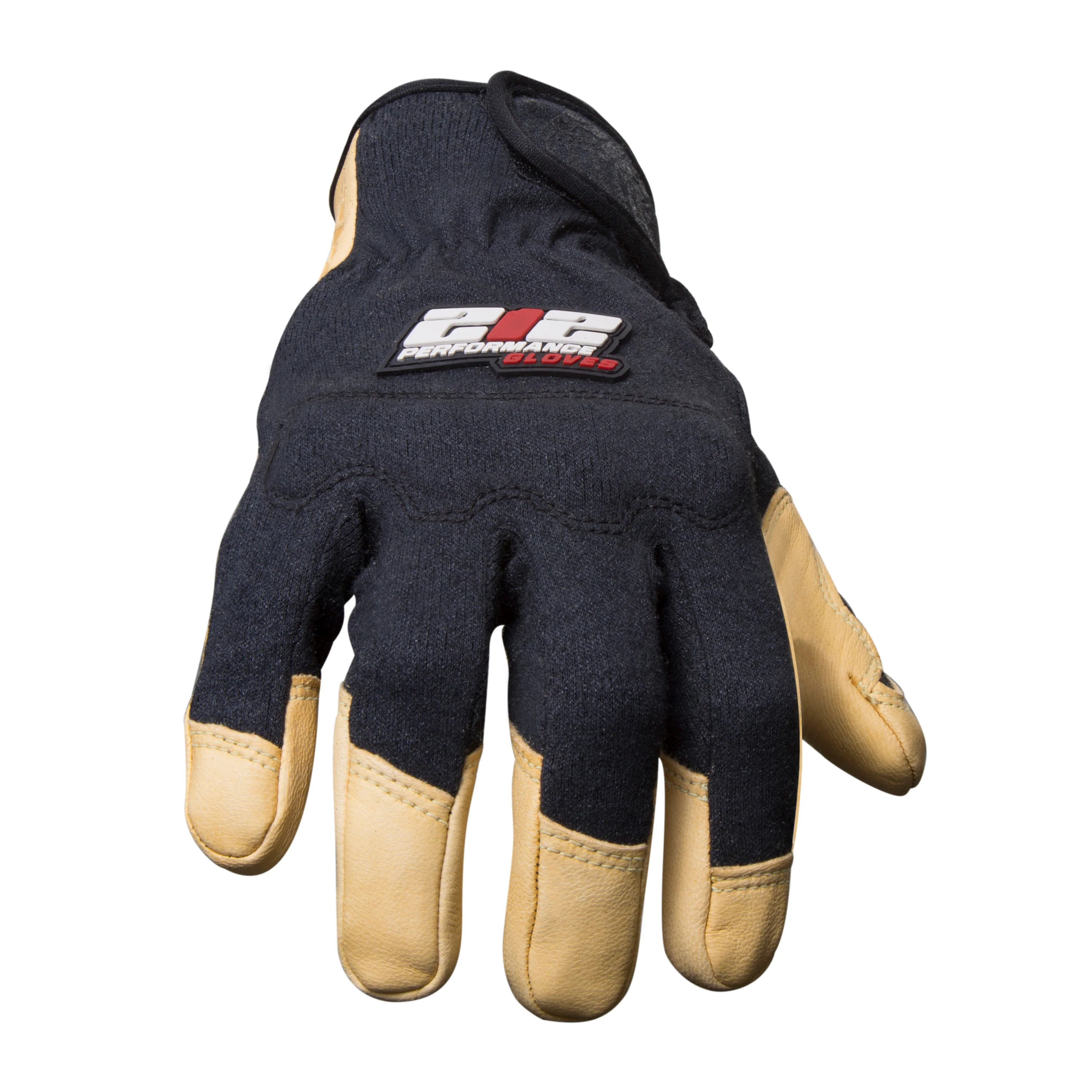Fire Resistant Premium Leather Fabricator Gloves in Black and Tan - Image 2