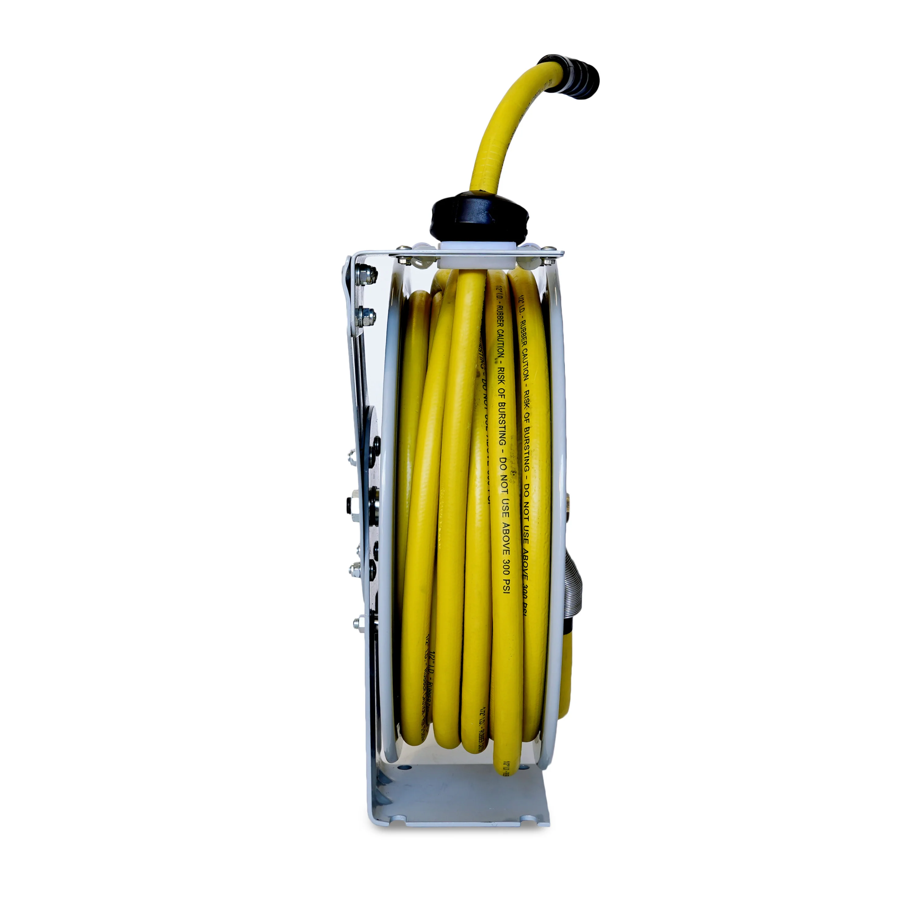 Enclosed Spring Garden Center Water / Pneumatic Hose Reel with 50-Foot 1/2-Inch ID Hose - Image 4