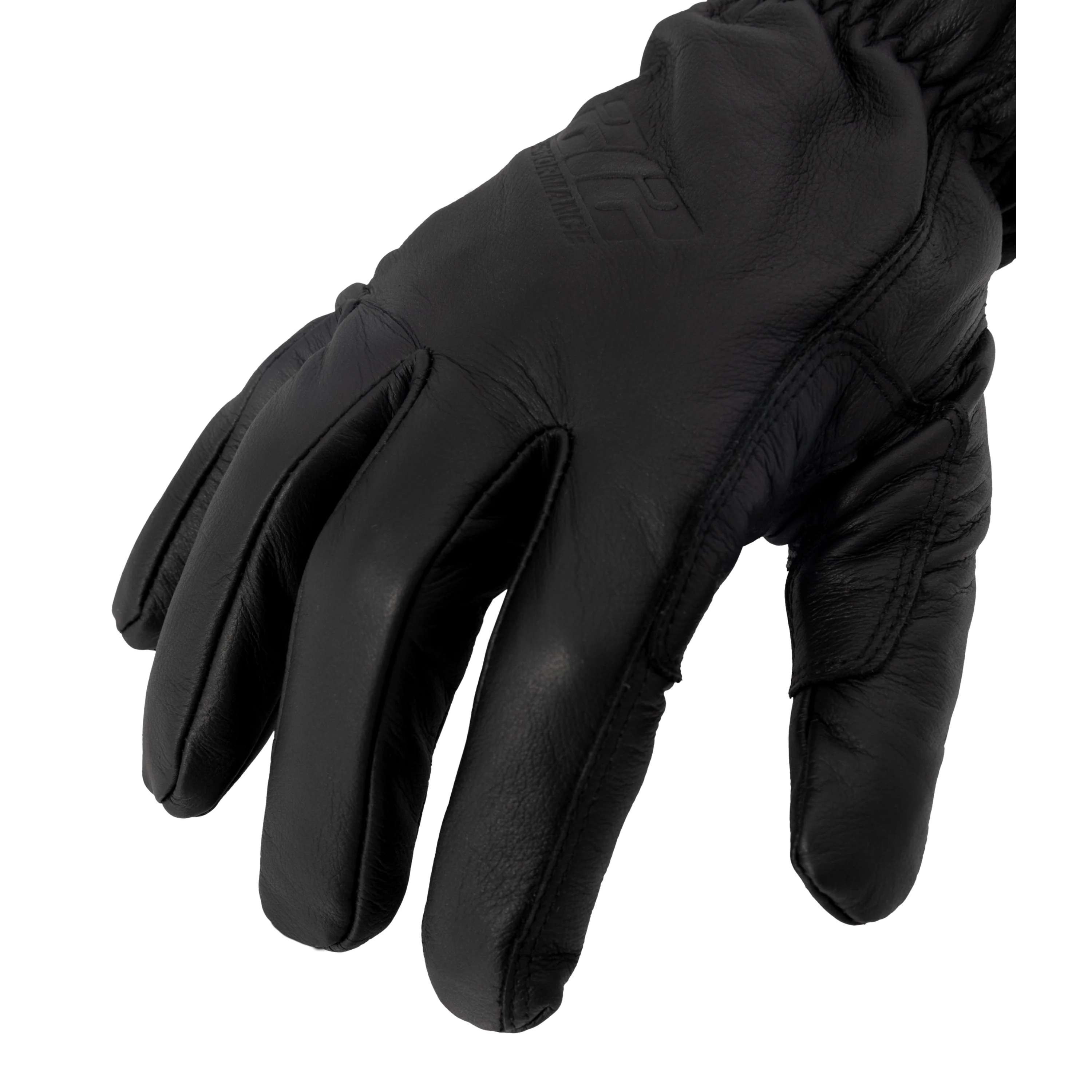 Tundra Cold Weather Black Leather Driver Gloves with Knit Cuff, GSA Compliant, 1-Pair, Black - Image 6