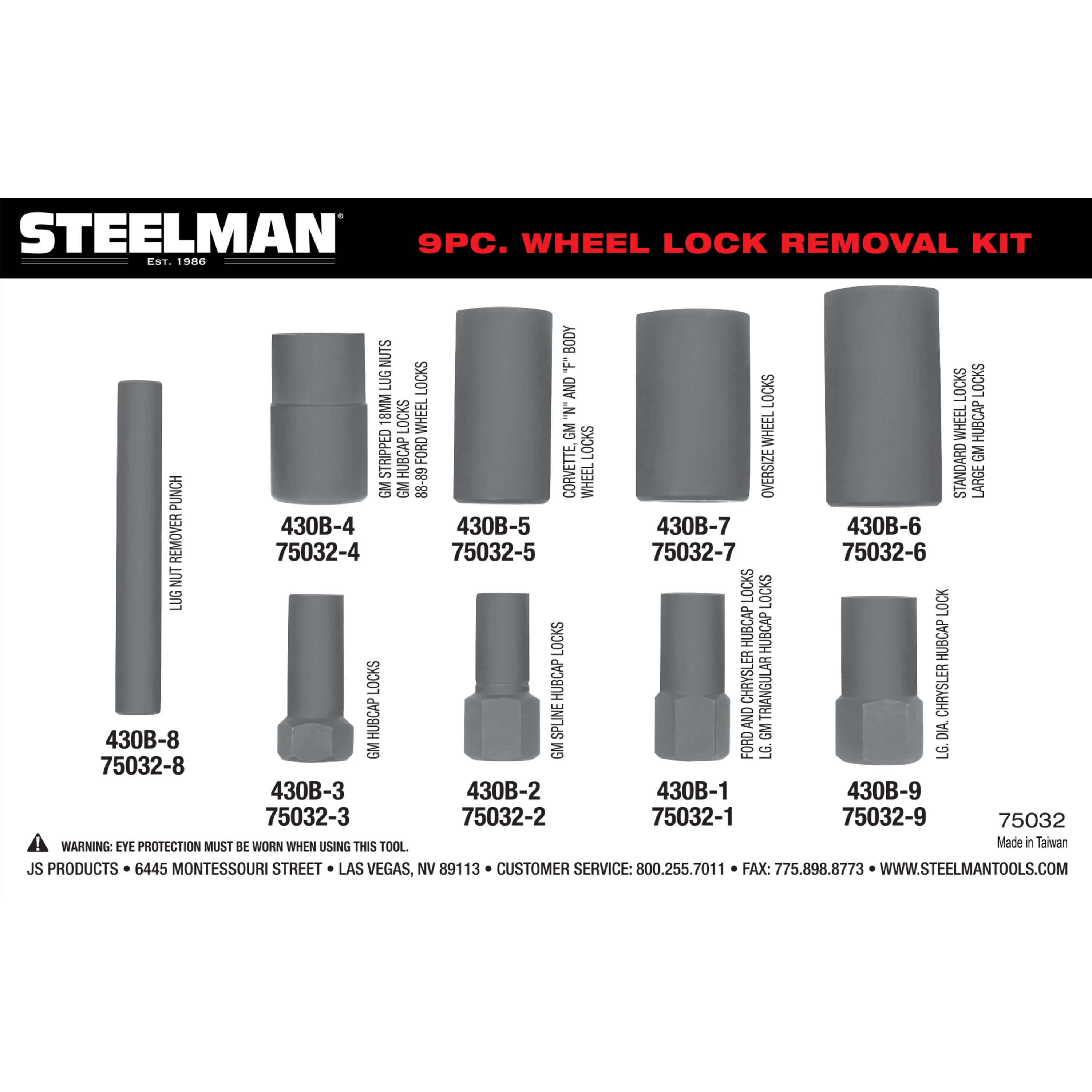 9-Piece Hubcap and Wheel Lock Removal Kit - Image 3