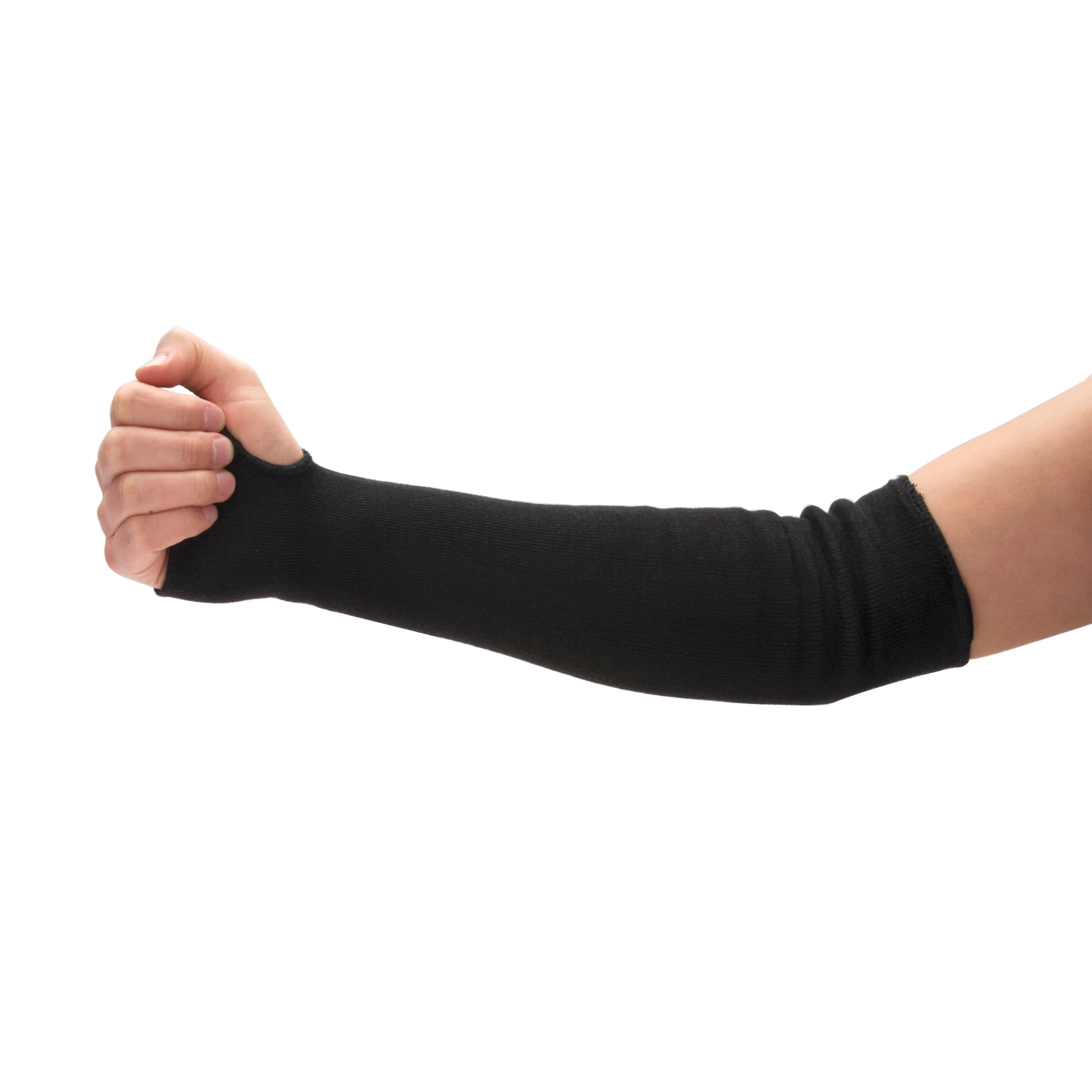 A4 Cut Resistant Liquid Repelling Double Layer Single Safety Sleeve made with DuPont™ Kevlar® fiber (1-Sleeve, Black) - Image 2