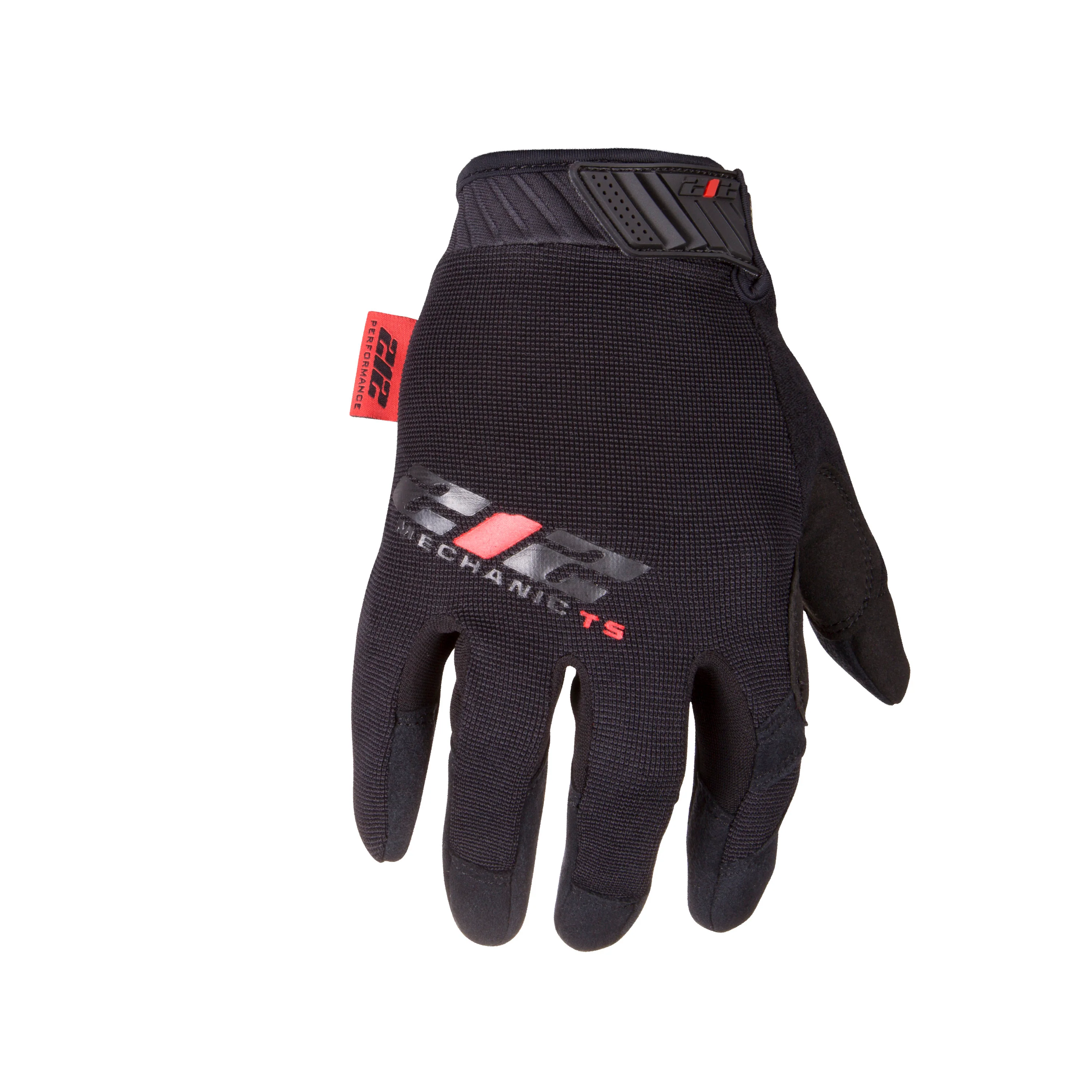Touchscreen Compatible Mechanic Gloves in Black with Logo - Image 4