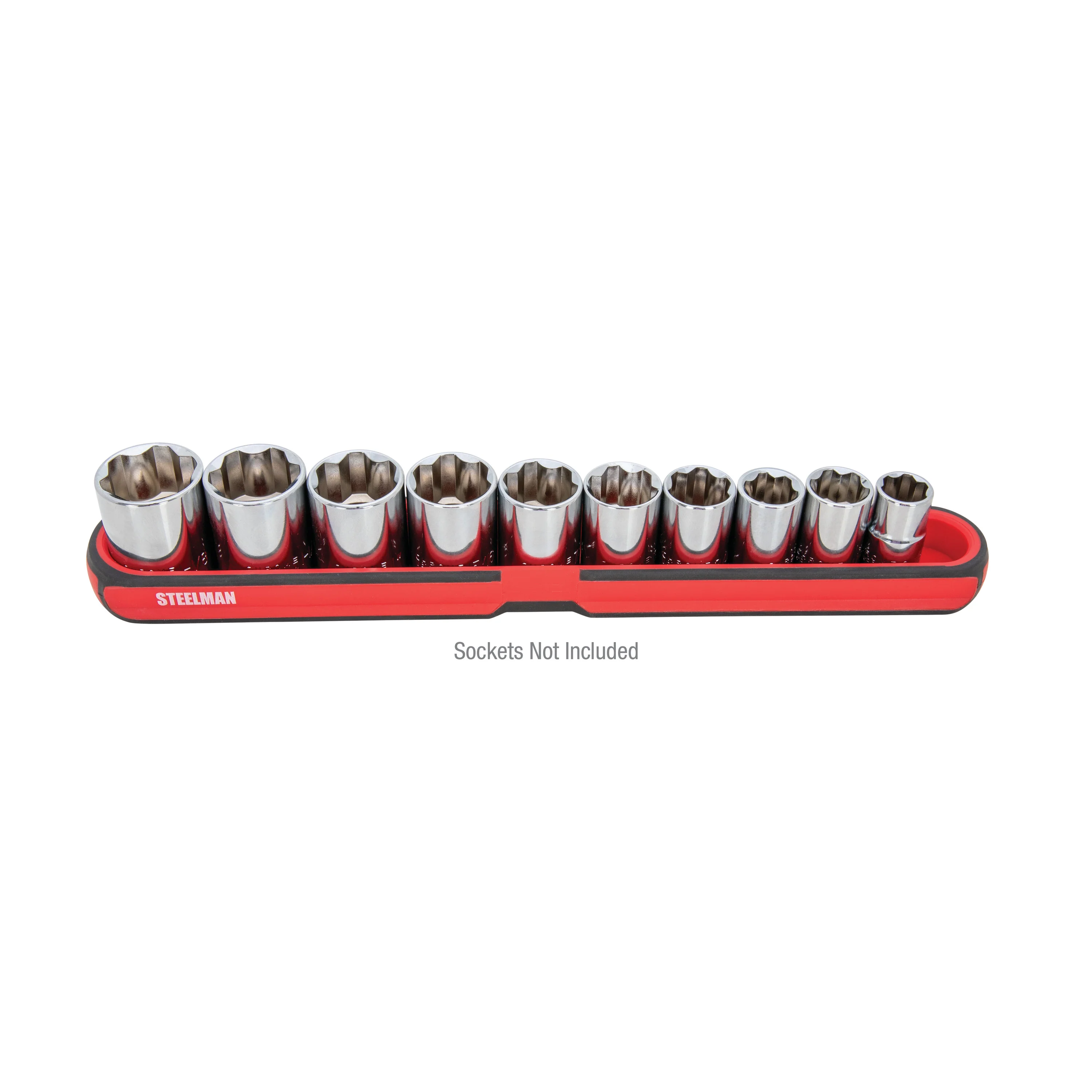 Medium 12-Inch Long Magnetic Steel Socket Storage and Parts Accessory Tray - Image 2