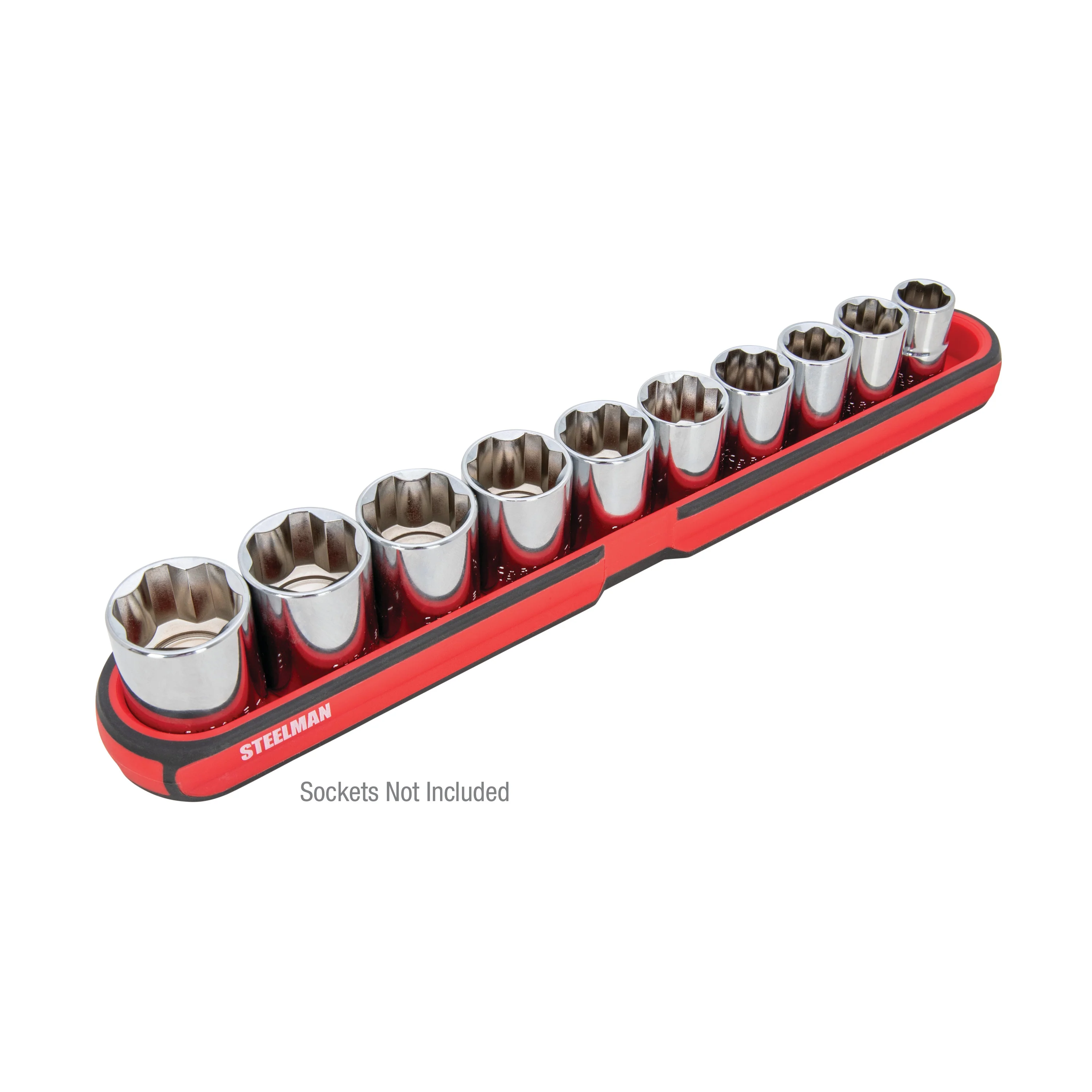 Medium 12-Inch Long Magnetic Steel Socket Storage and Parts Accessory Tray - Image 4