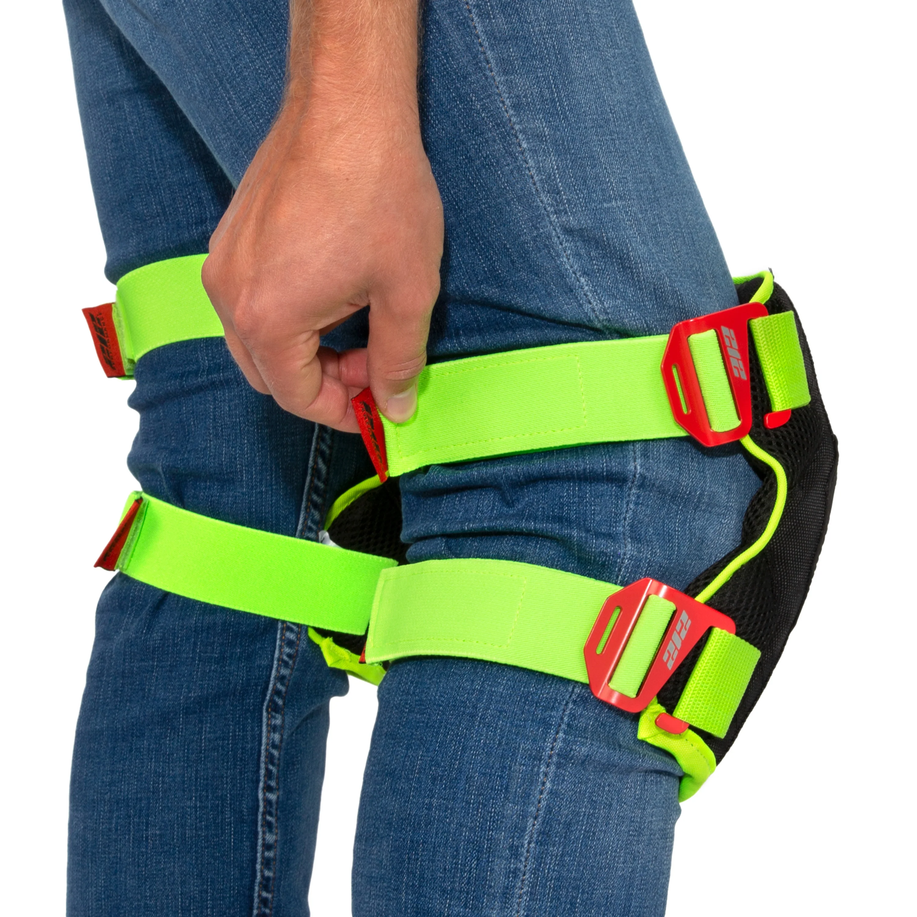 Breathable Mesh Gel Core Foam Knee Pads with Hi-Viz Straps - Image 5