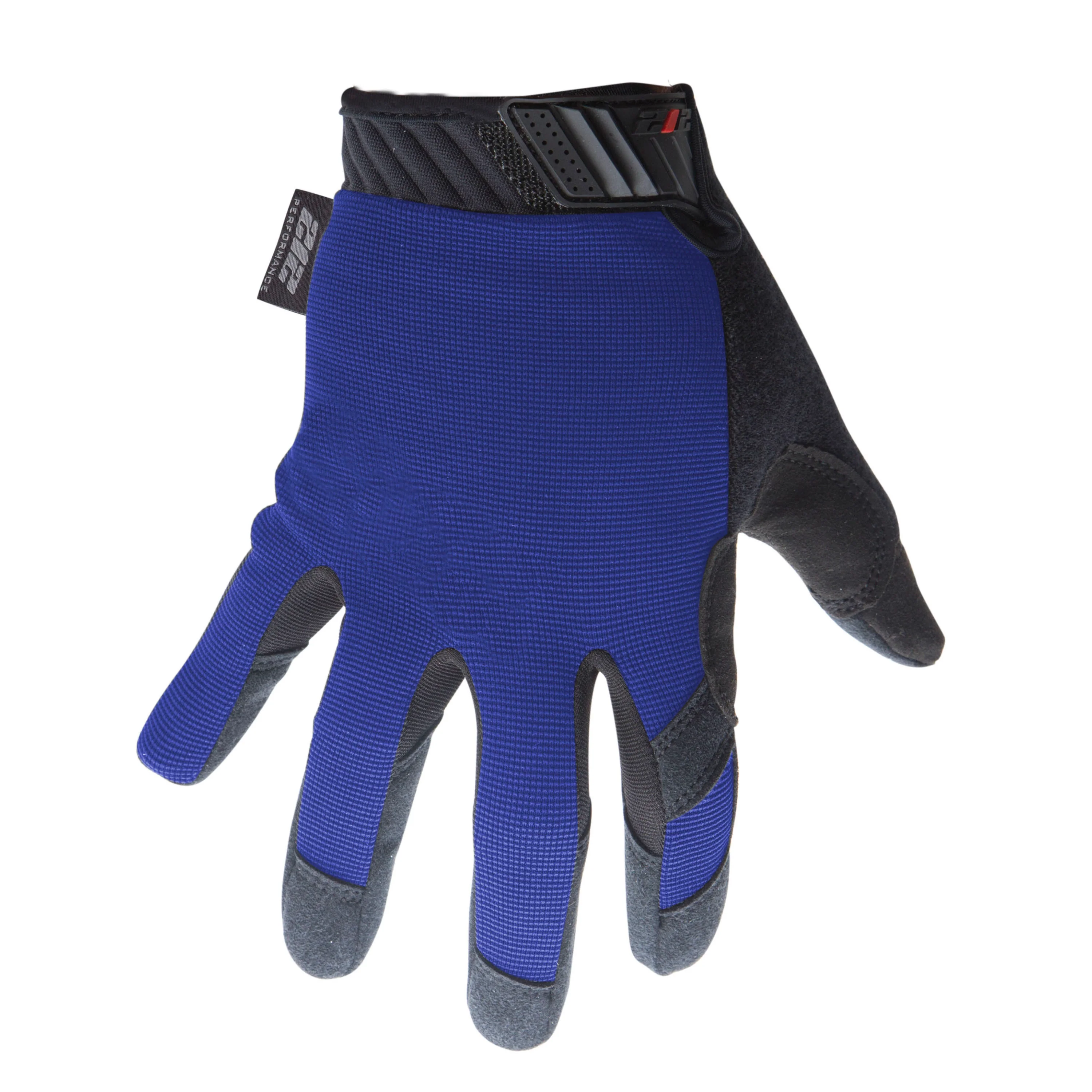 Touchscreen Compatible Mechanic Gloves in Blue - Image 4