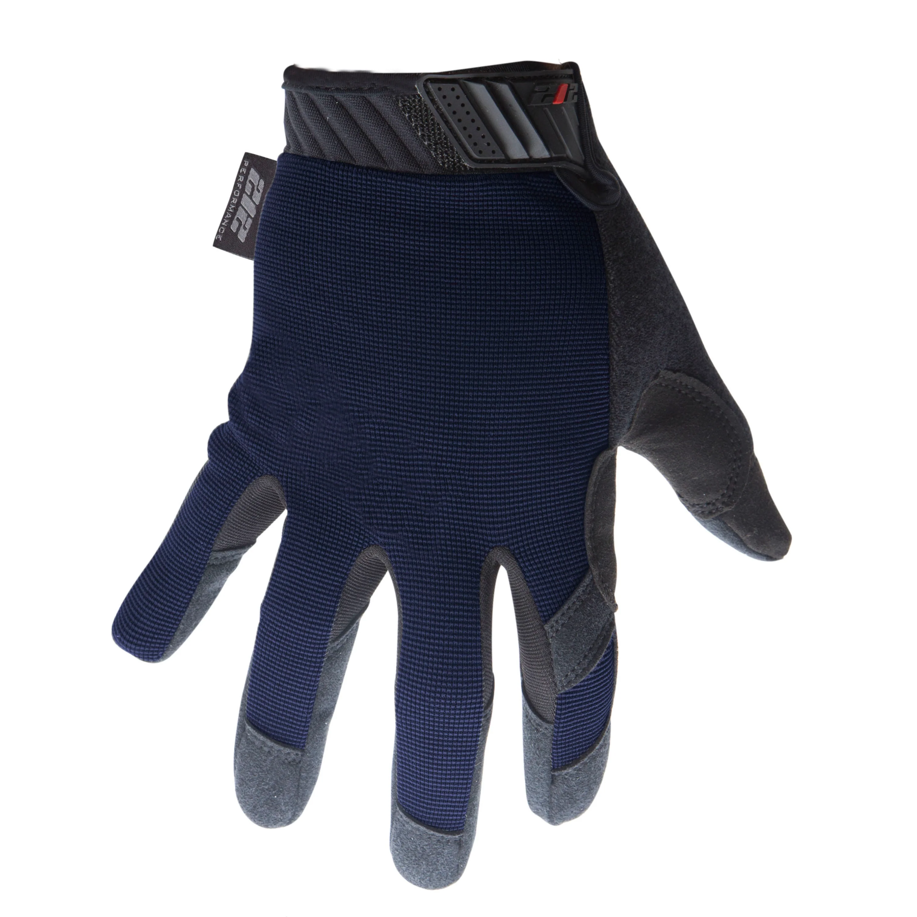 Touchscreen Compatible Mechanic Gloves in Navy Blue - Image 4