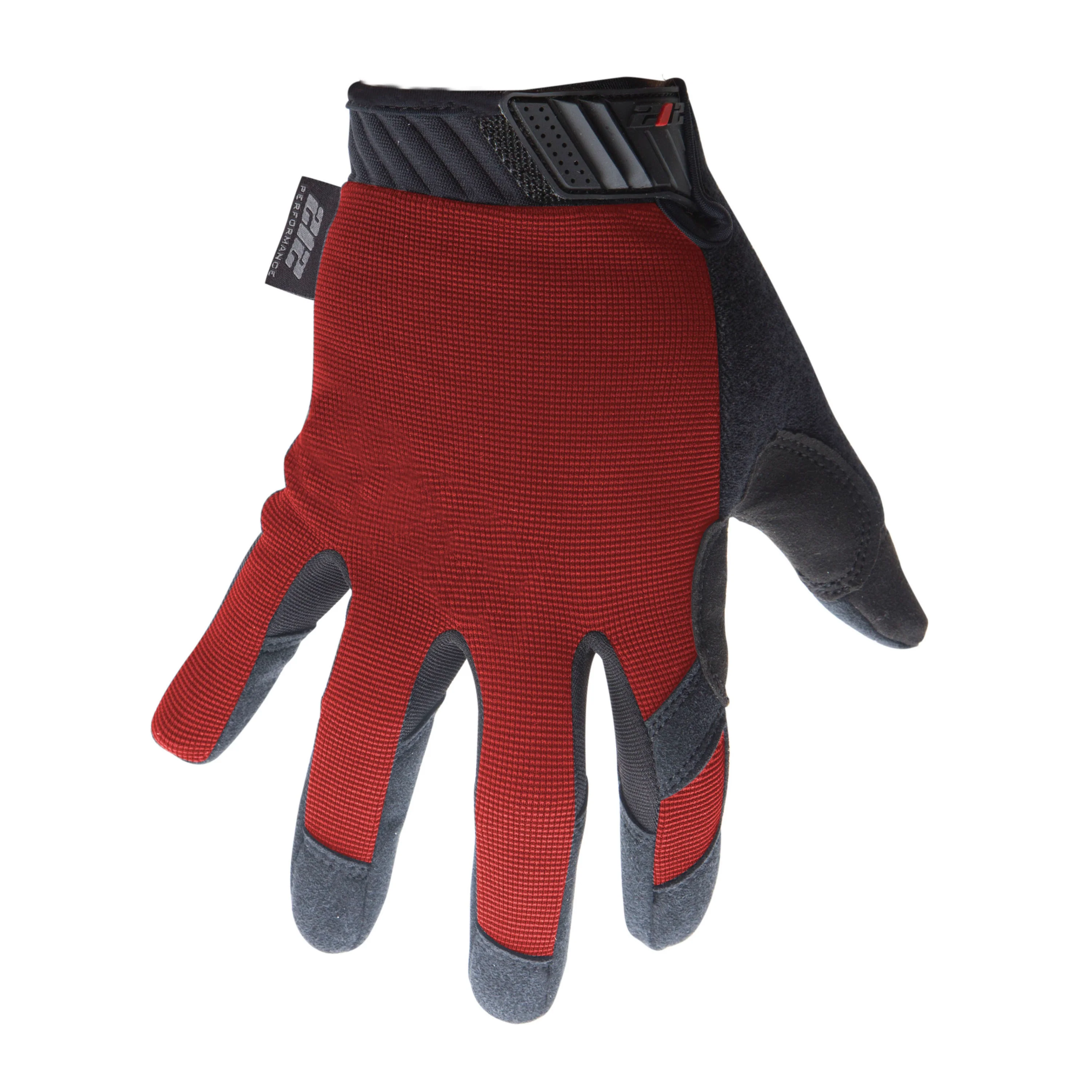 Touchscreen Compatible Mechanic Gloves in Red - Image 4