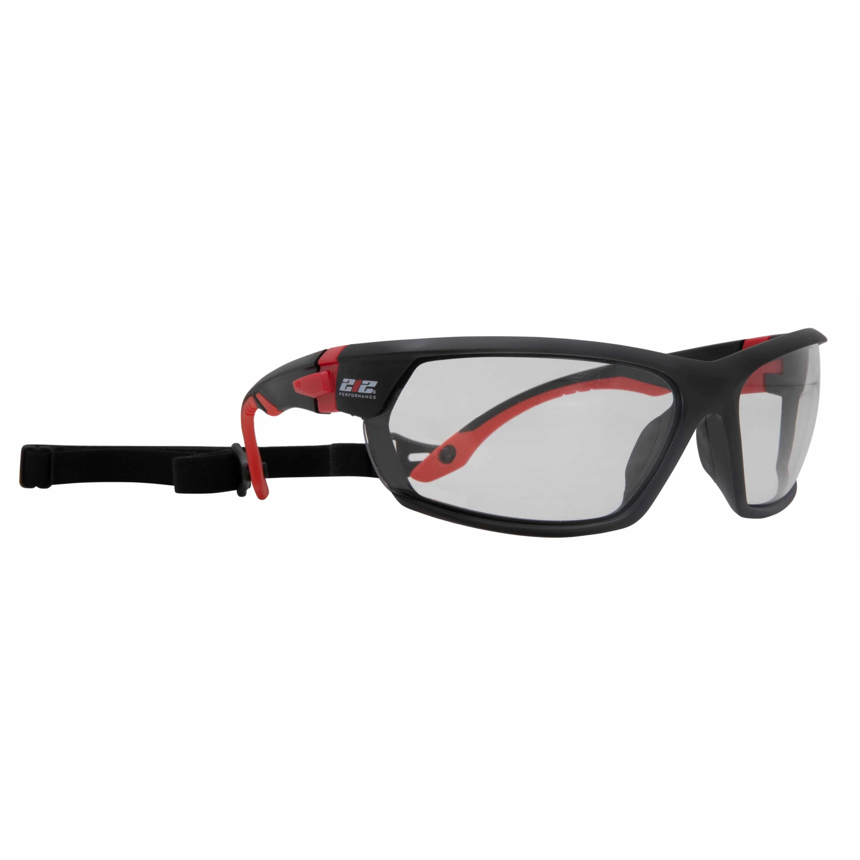Premium Anti-Fog Clear Lens Safety Glasses with Removeable Headband in Black and Red 12-Pair Bulk Pack - Image 6