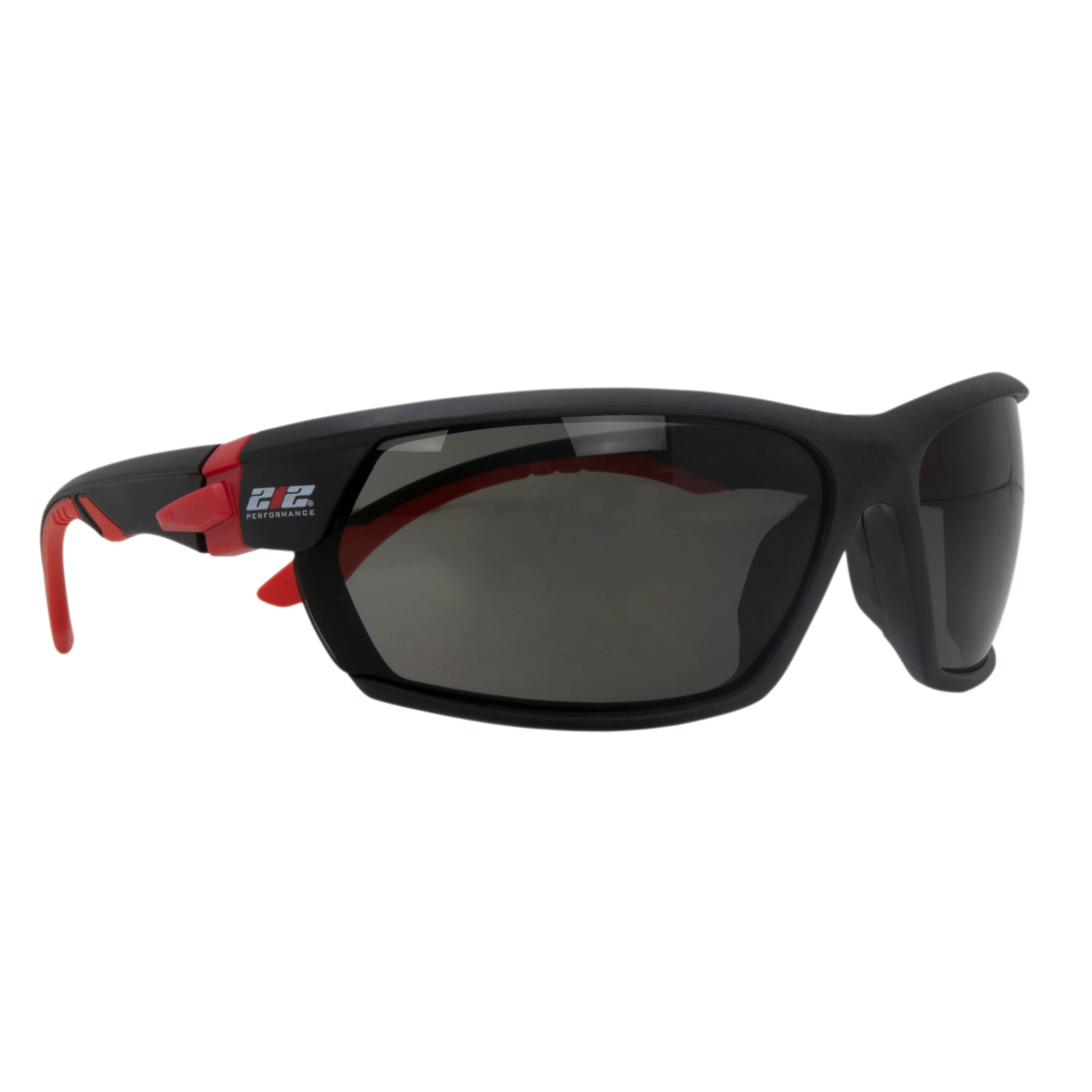 Premium Anti-Fog Smoke Grey Tinted Lens Safety Glasses with Removeable Headband in Black and Red - Image 4