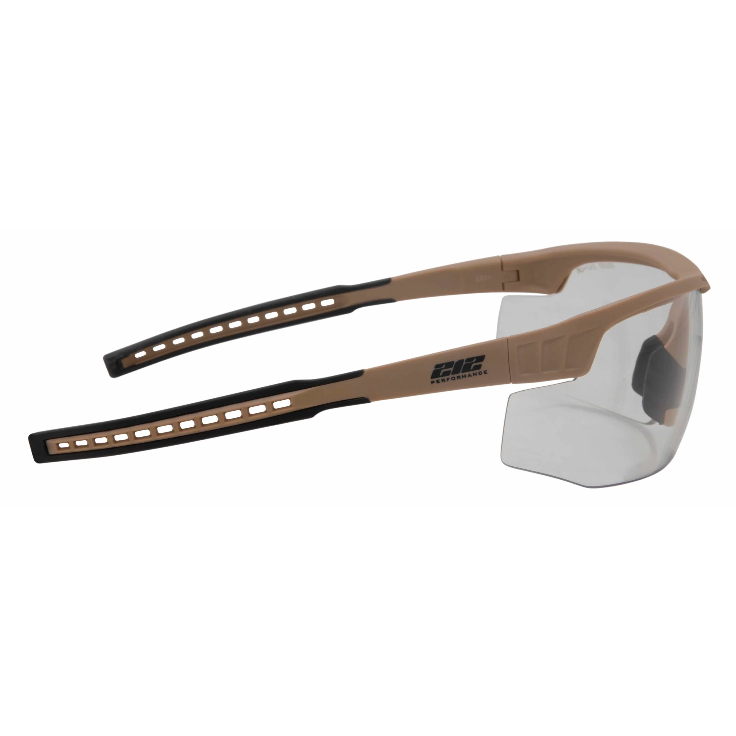 Premium Ballistic Impact Rated Clear Lens Anti-Fog Safety Glasses in Coyote 12-Pair Bulk Pack - Image 4