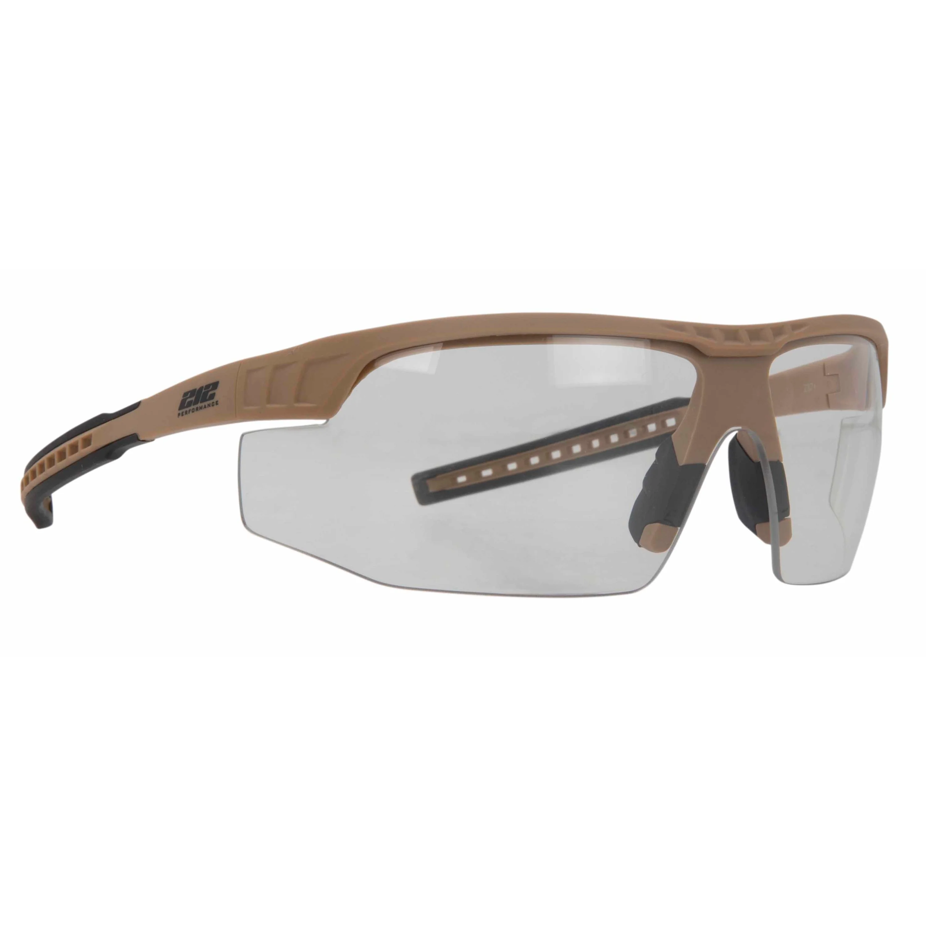 Premium Ballistic Impact Rated Clear Lens Anti-Fog Safety Glasses in Coyote 12-Pair Bulk Pack - Image 5