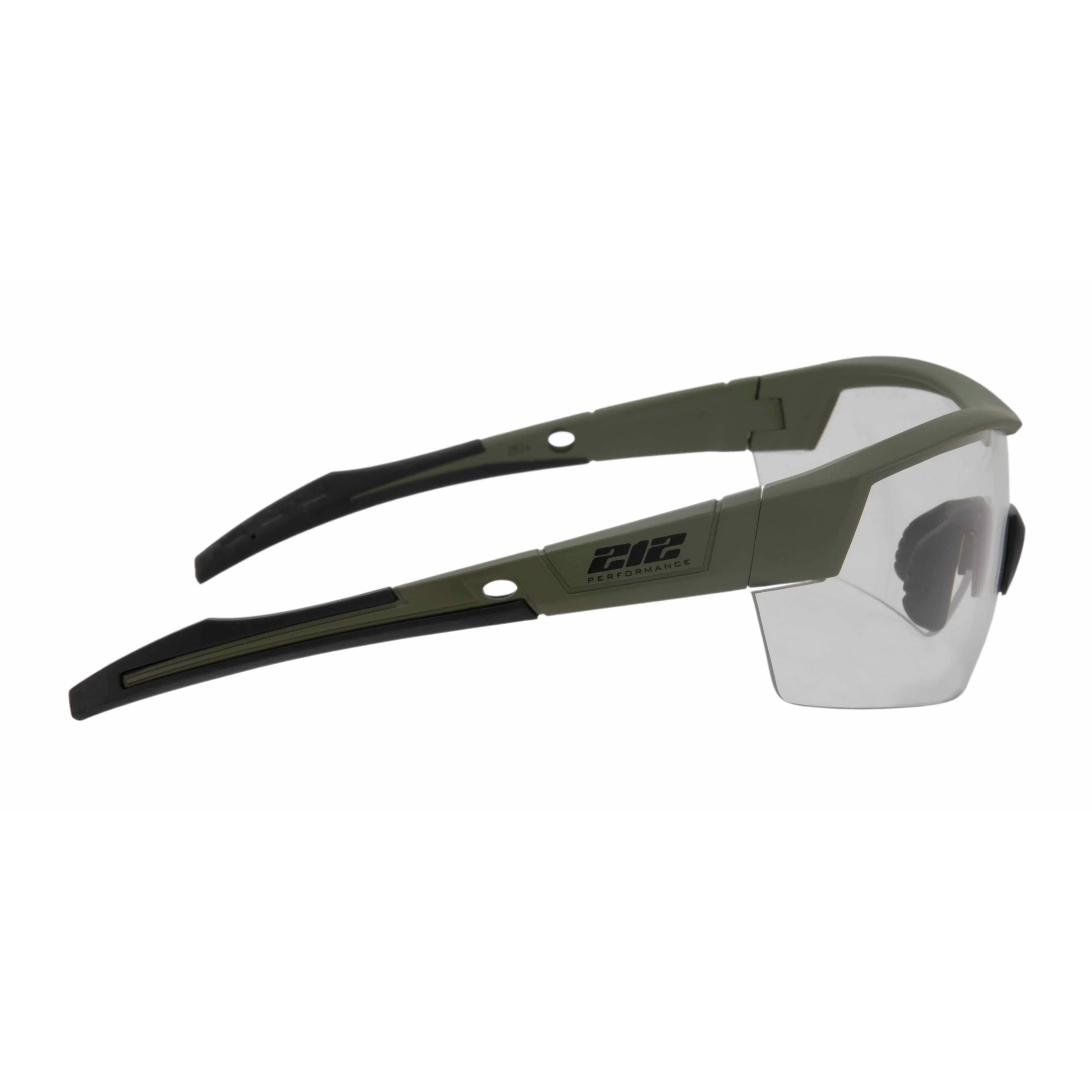 Premium Ballistic Impact Rated Clear Lens Anti-Fog Safety Glasses in Drab Green 12-Pair Bulk Pack - Image 4