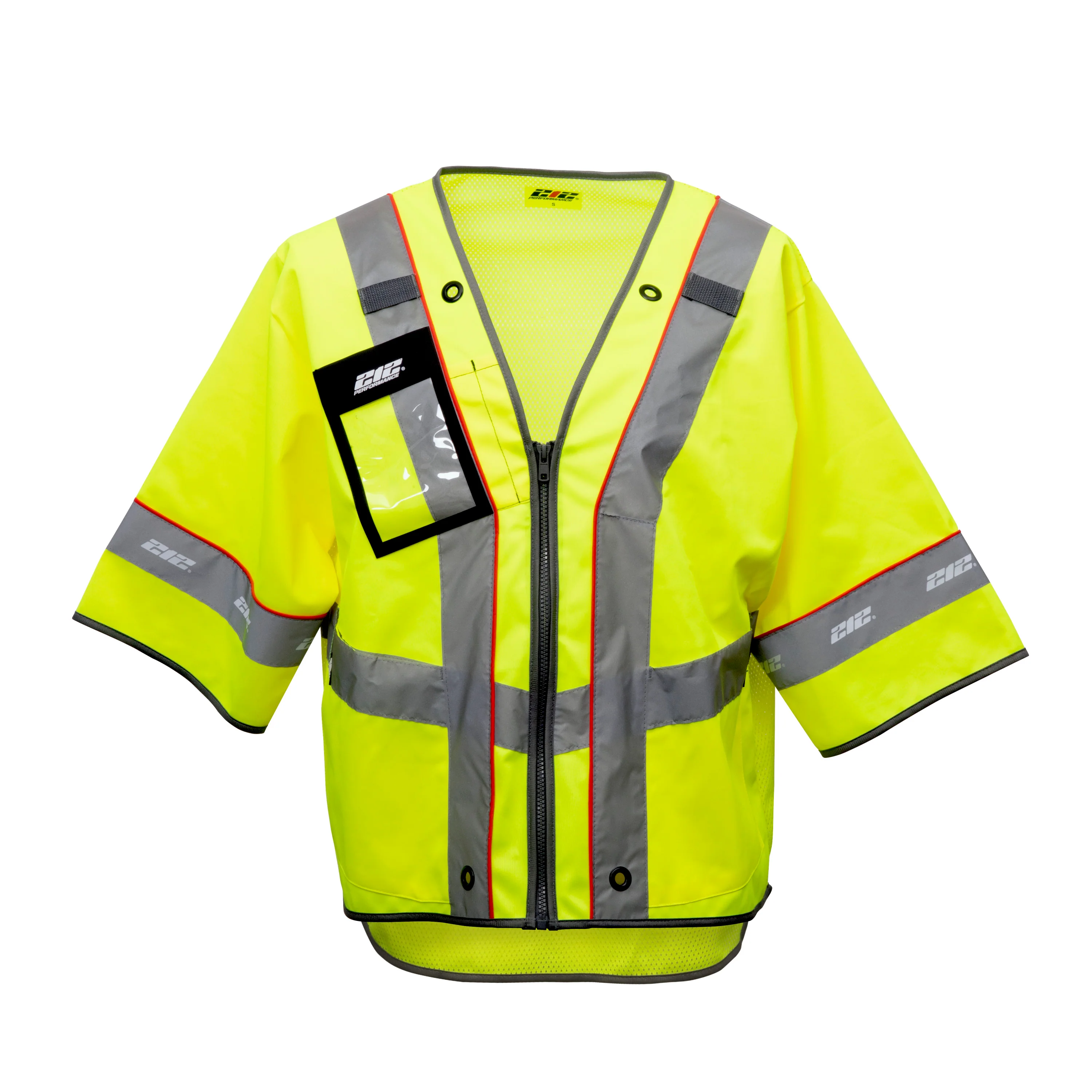Premium Multi-Purpose Hi-Viz Safety Vest with Windowed Badge Pocket - Image 2
