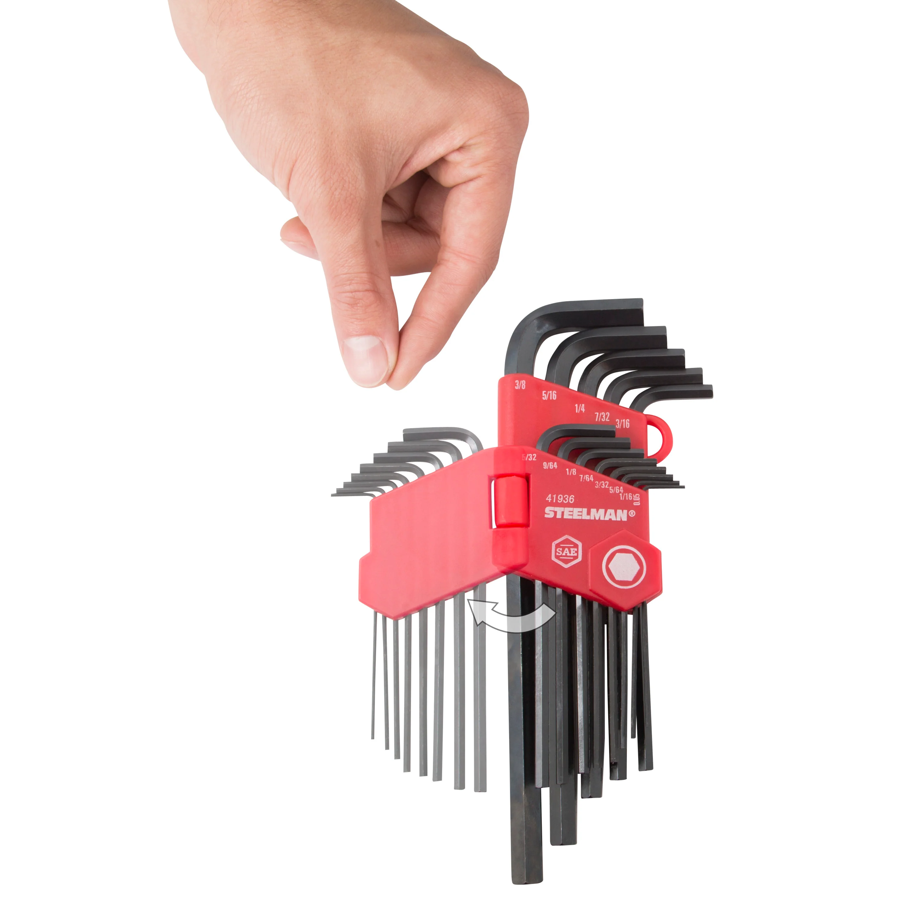 13-Piece Long Arm Hex Key Wrench Set, Inch (SAE) - Image 6