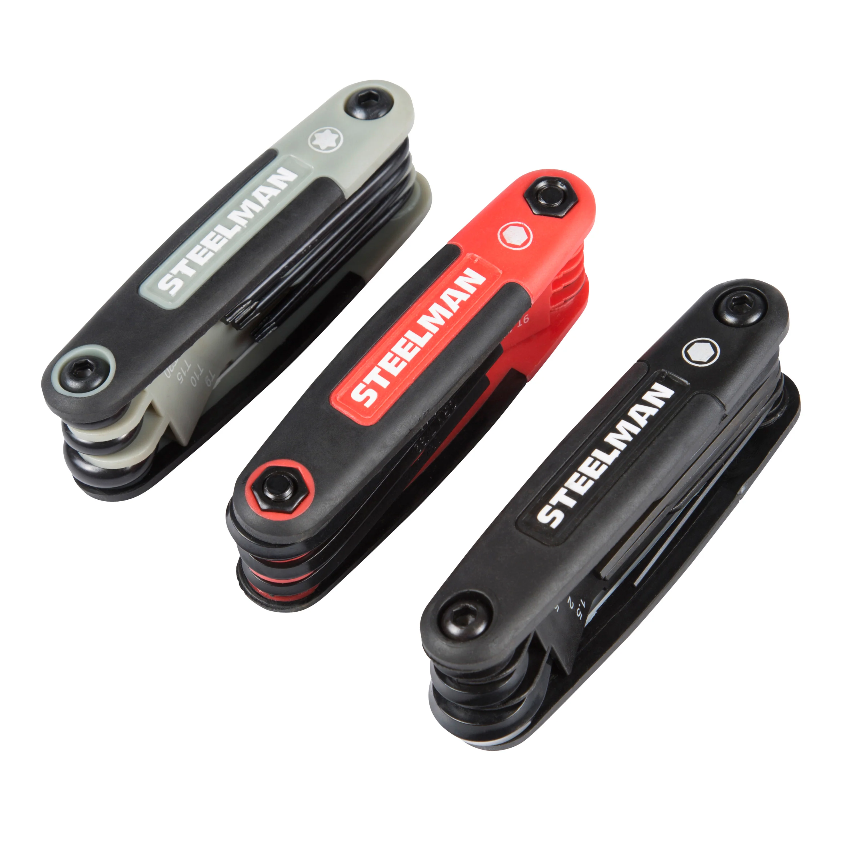 3-Piece Folding Hex Key Set; Includes 9-Standard (SAE-Inch)/8-Metric (MM), and 8-Torx (T) Sizes - Image 4