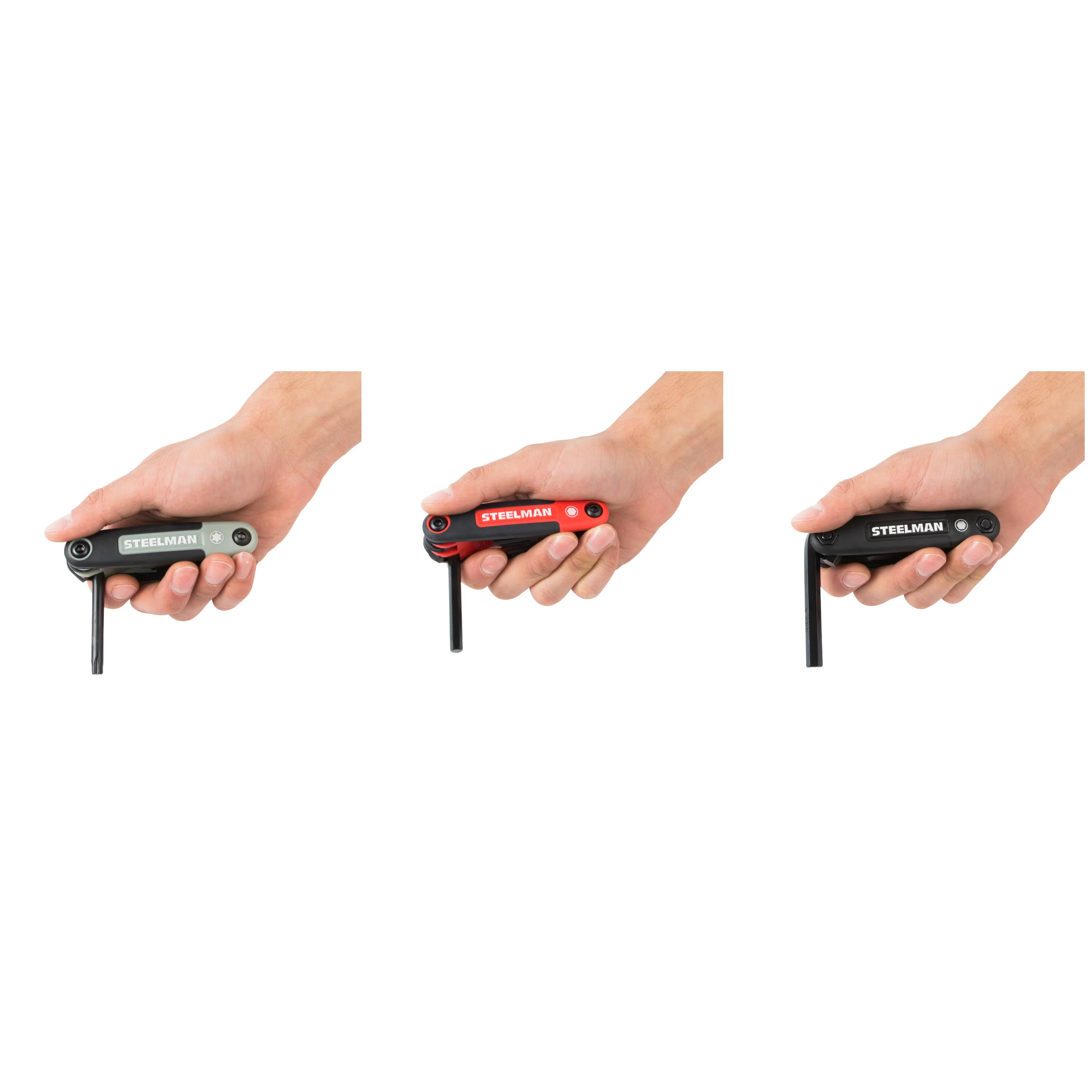 3-Piece Folding Hex Key Set; Includes 9-Standard (SAE-Inch)/8-Metric (MM), and 8-Torx (T) Sizes - Image 8