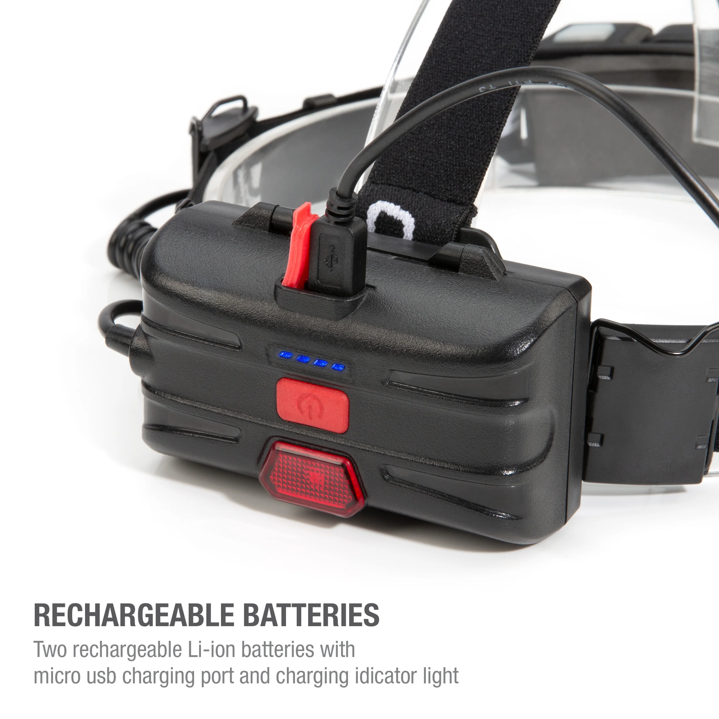 Slim Profile 280-Lumen LED Motion Activated Headlamp with 2 Rechargeable 18650 Li-Ion Batteries - Image 11