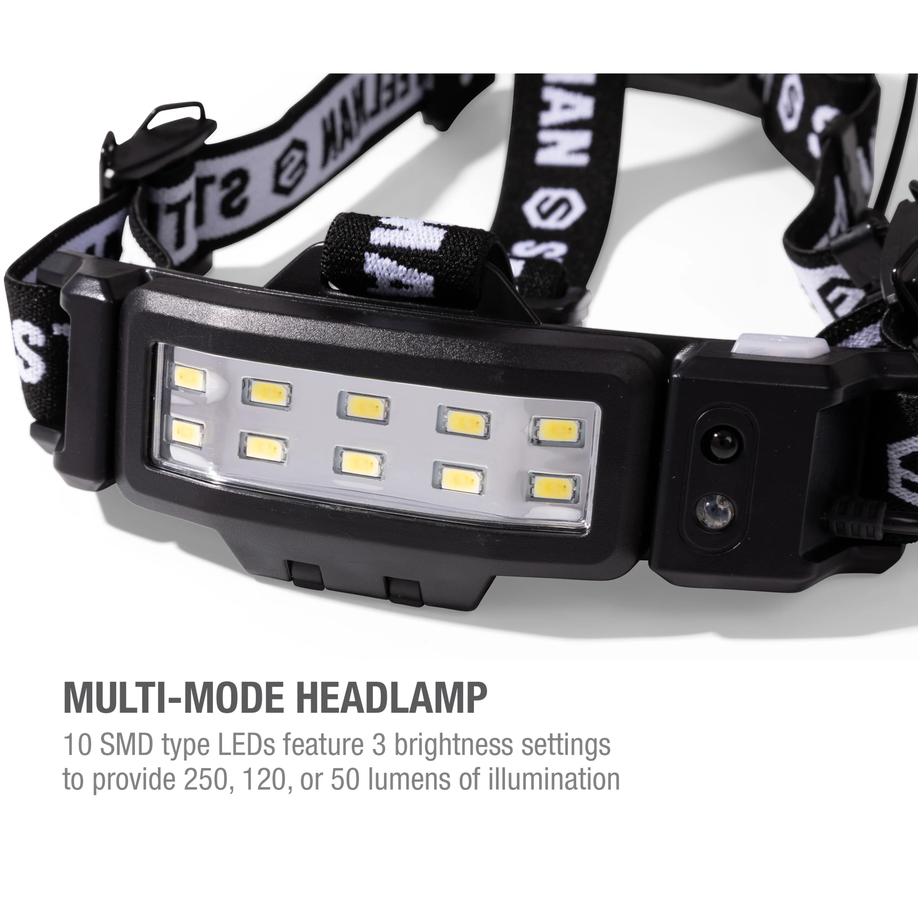 Slim Profile LED 250-Lumen Motion Activated Headlamp with Rear Red Blinker, 3xAA battery powered - Image 6