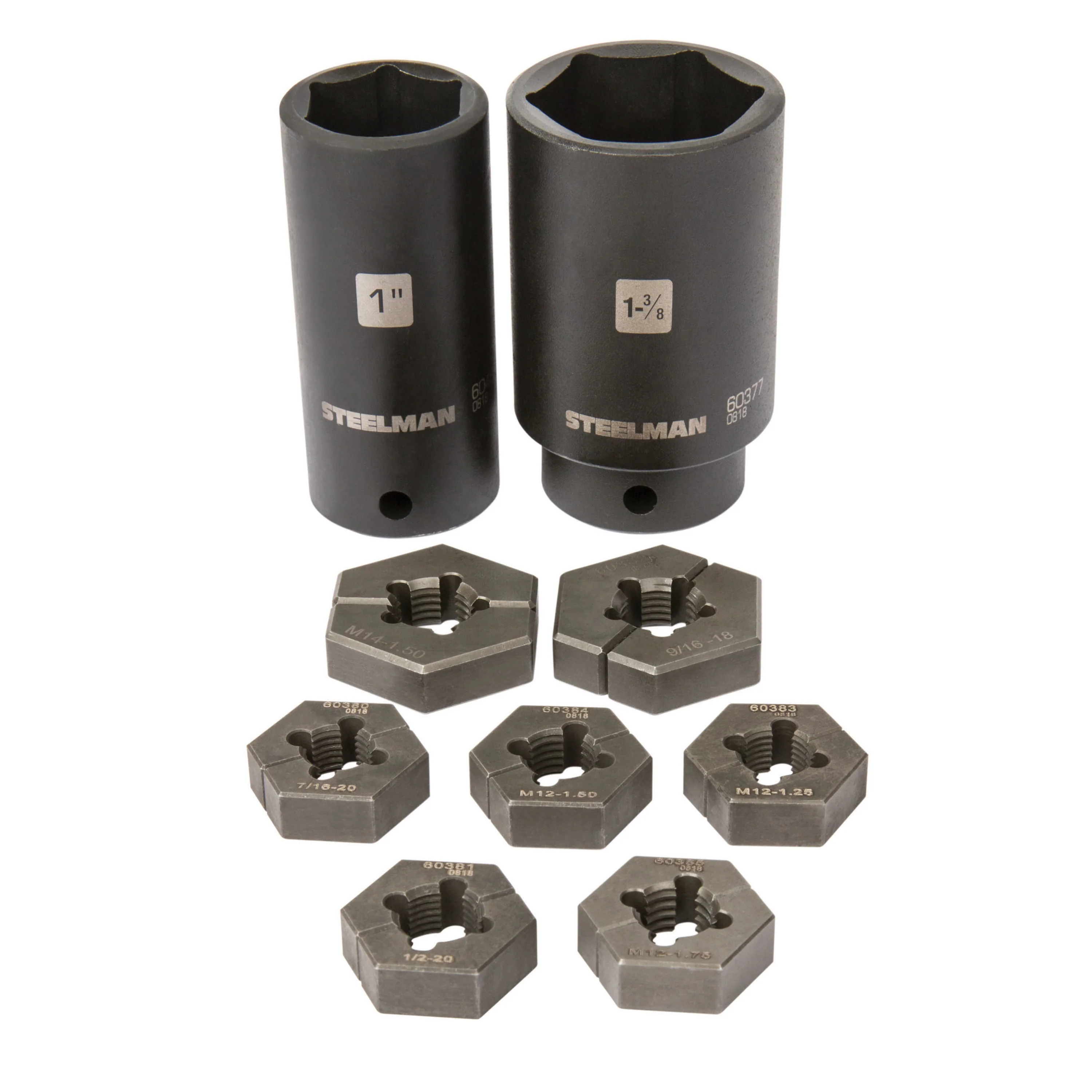 9-Piece Split Die Thread Chaser Wheel Stud and Bolt Repair/Rethreading Kit - Image 4