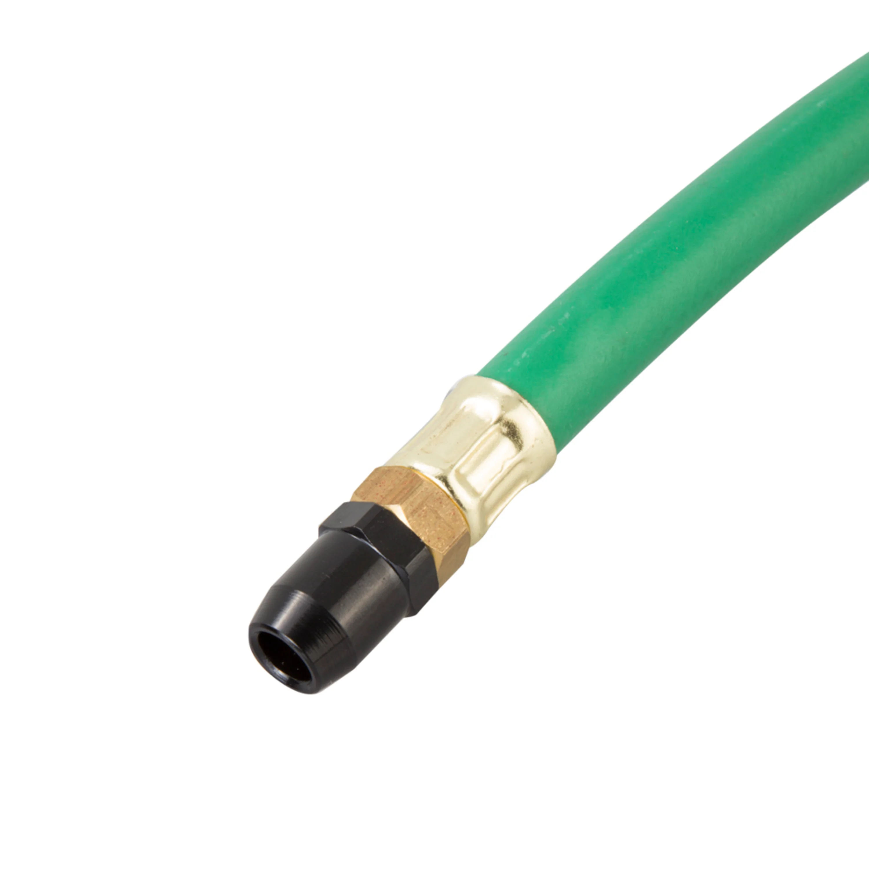 Straight Chuck Tire Inflator with Built-In Gauge and Green 12-Inch Hose - Image 5