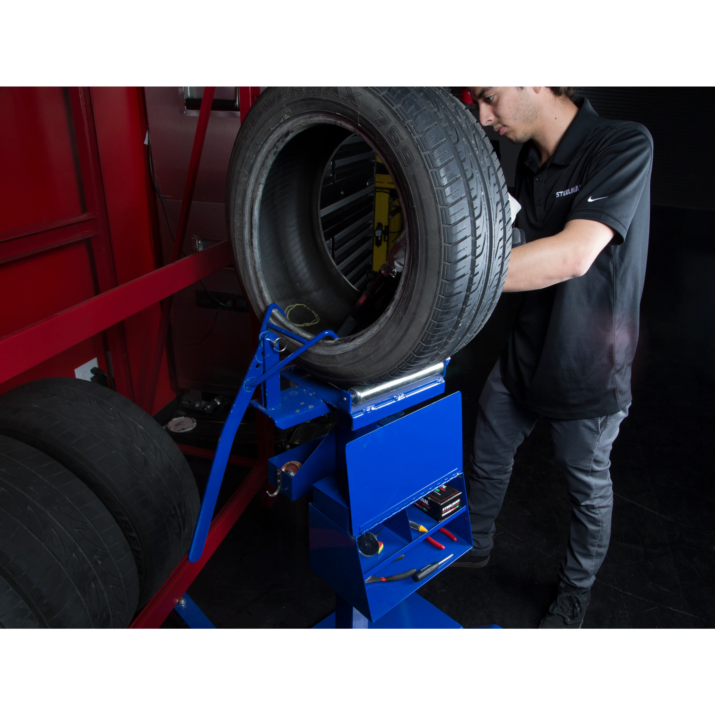 All-in-One Tire Jim Flat Repair Station with Roller Head Assembly - Image 3
