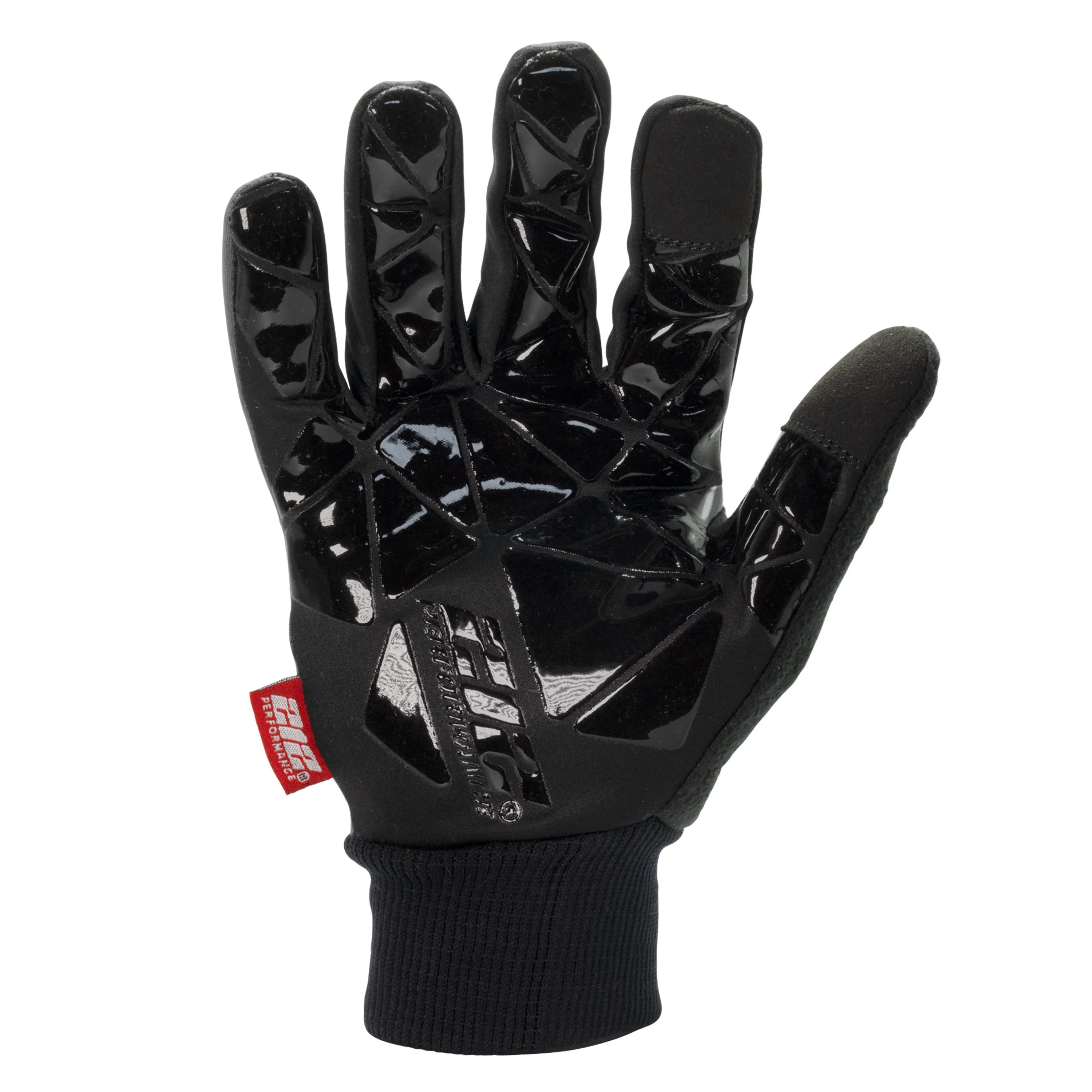 Touchscreen Compatible Silicone Palm Economy Tundra Jogger Gloves in Gray and Black - Image 4