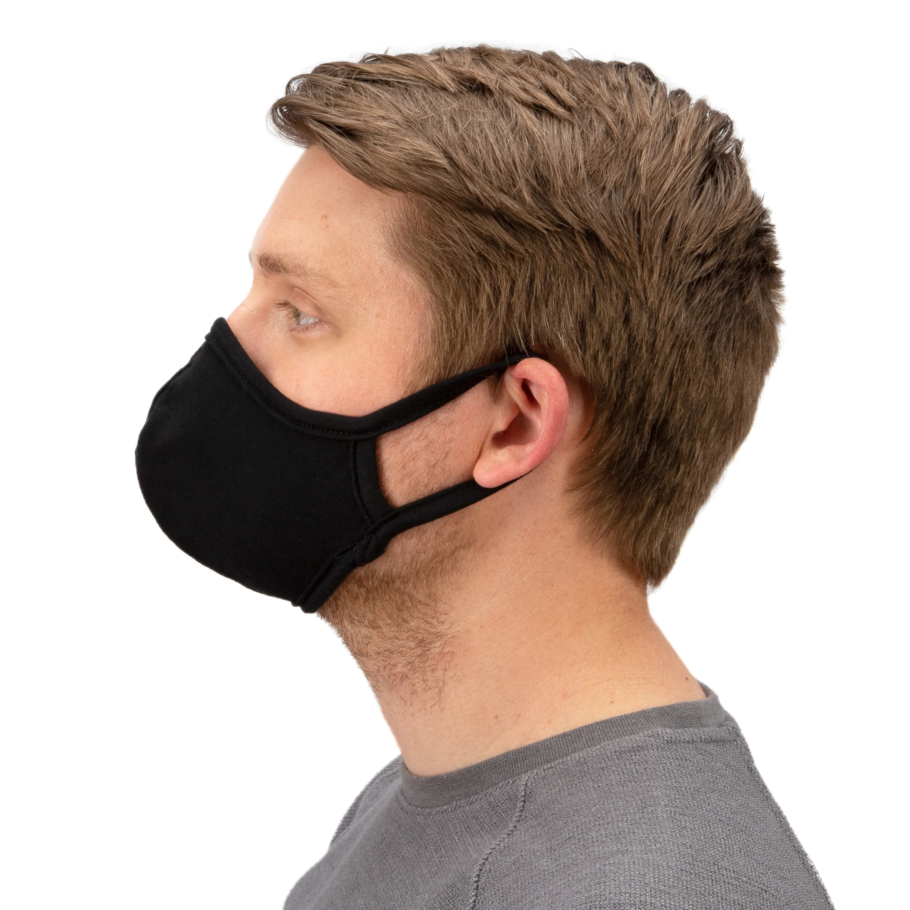 Washable Cotton Fabric Face Mask with Elastic Ear Straps - Image 7
