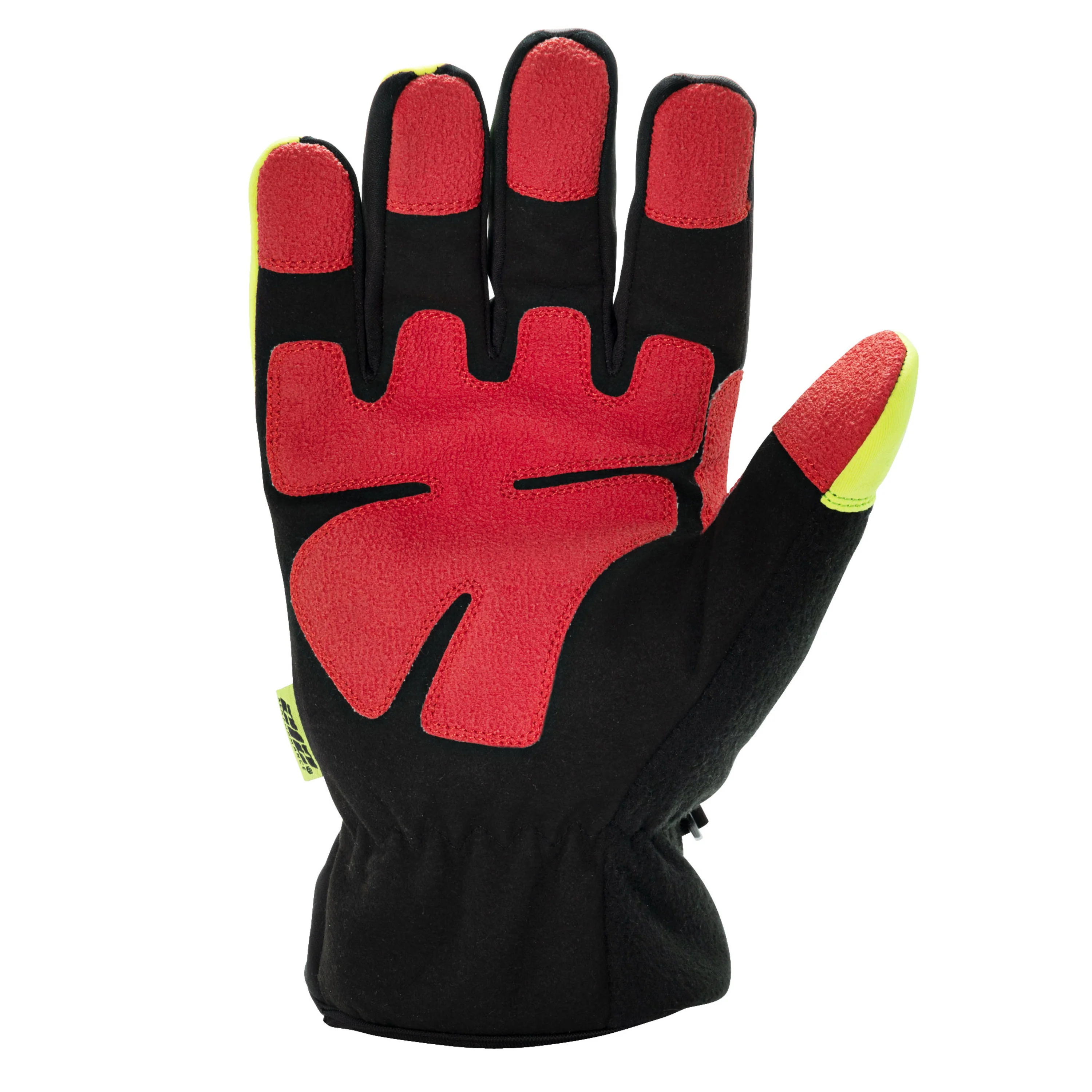 Waterproof Fleece Lined Cut Resistant Tundra Winter Work Gloves in Gray, Red, Black and Yellow - Image 4