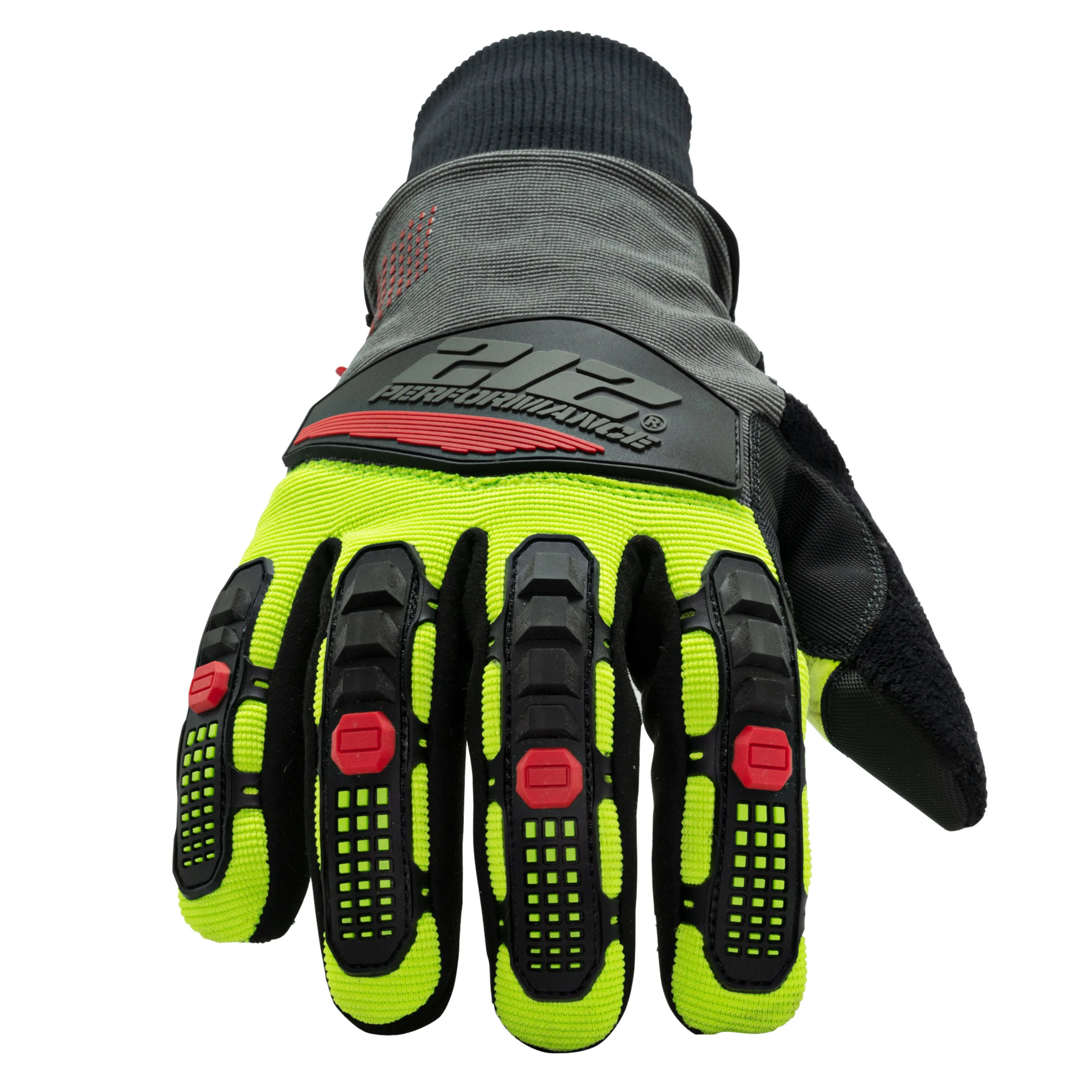 Waterproof Fleece Lined Impact and ANSI A3 Cut Resistant Tundra Winter Work Gloves in Black - Image 2